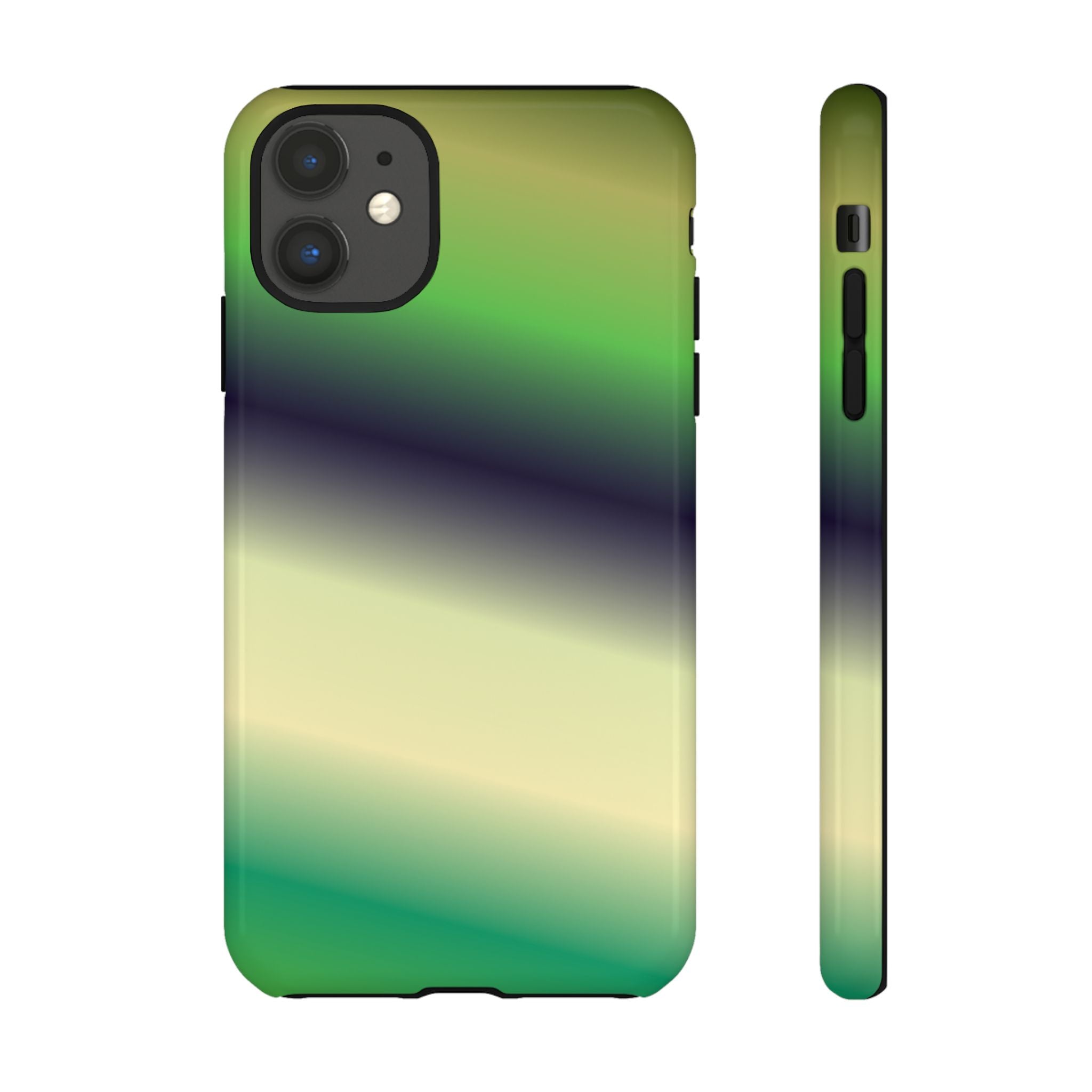 Gradient Phone Case - Tough Cases, Unique Cell Phone Cover, Stylish Tech Accessories, Green and Black Gradient, Perfect Gift