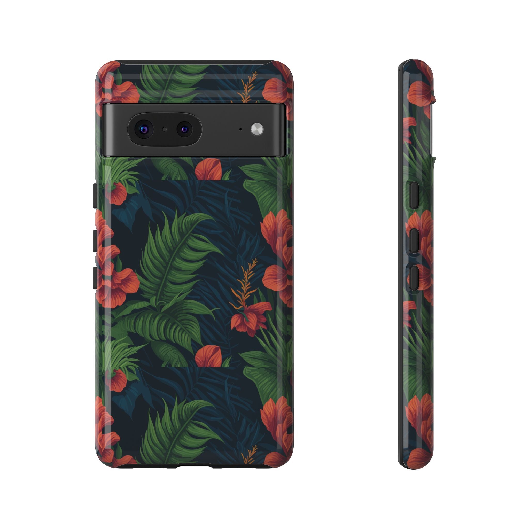 Tropical Phone Case with Floral Design, Eco-Friendly Protection for Summer Vibes, Ideal Gift for Nature Lovers, Vibrant Background