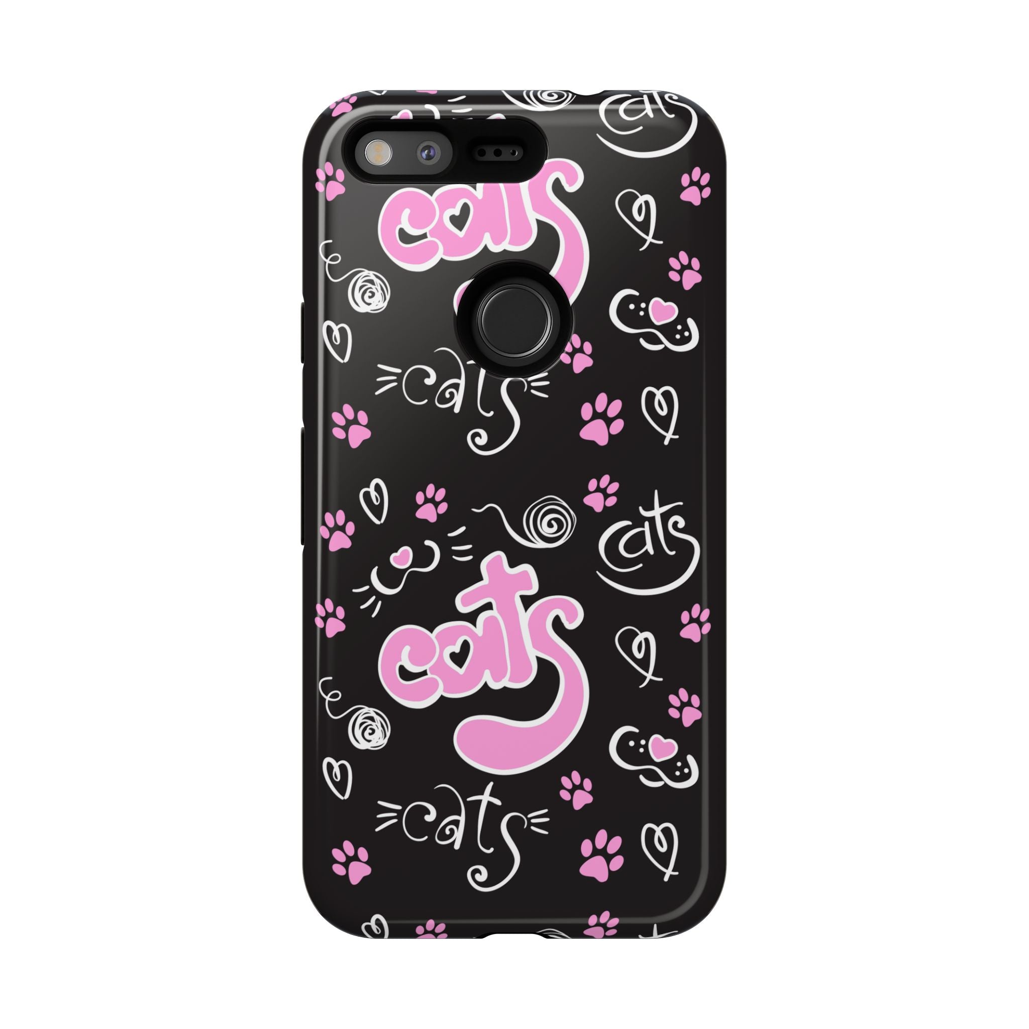 Cute Cat Print Phone Cases, Tough Cases for Cat Lovers, Pet Phone Cover, Gift for Cat Moms, Stylish Phone Accessories