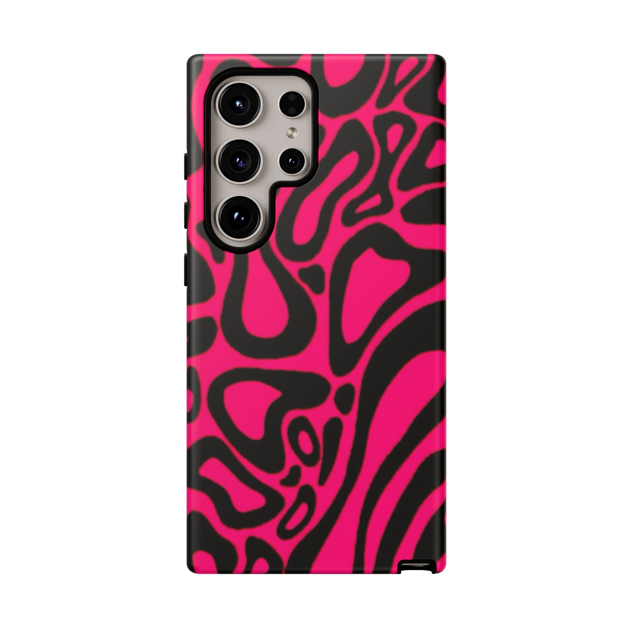 Bold Pink Patterned Phone Case, Stylish Tough Case, Trendy Accessory, Gift for Her, Tech Protection