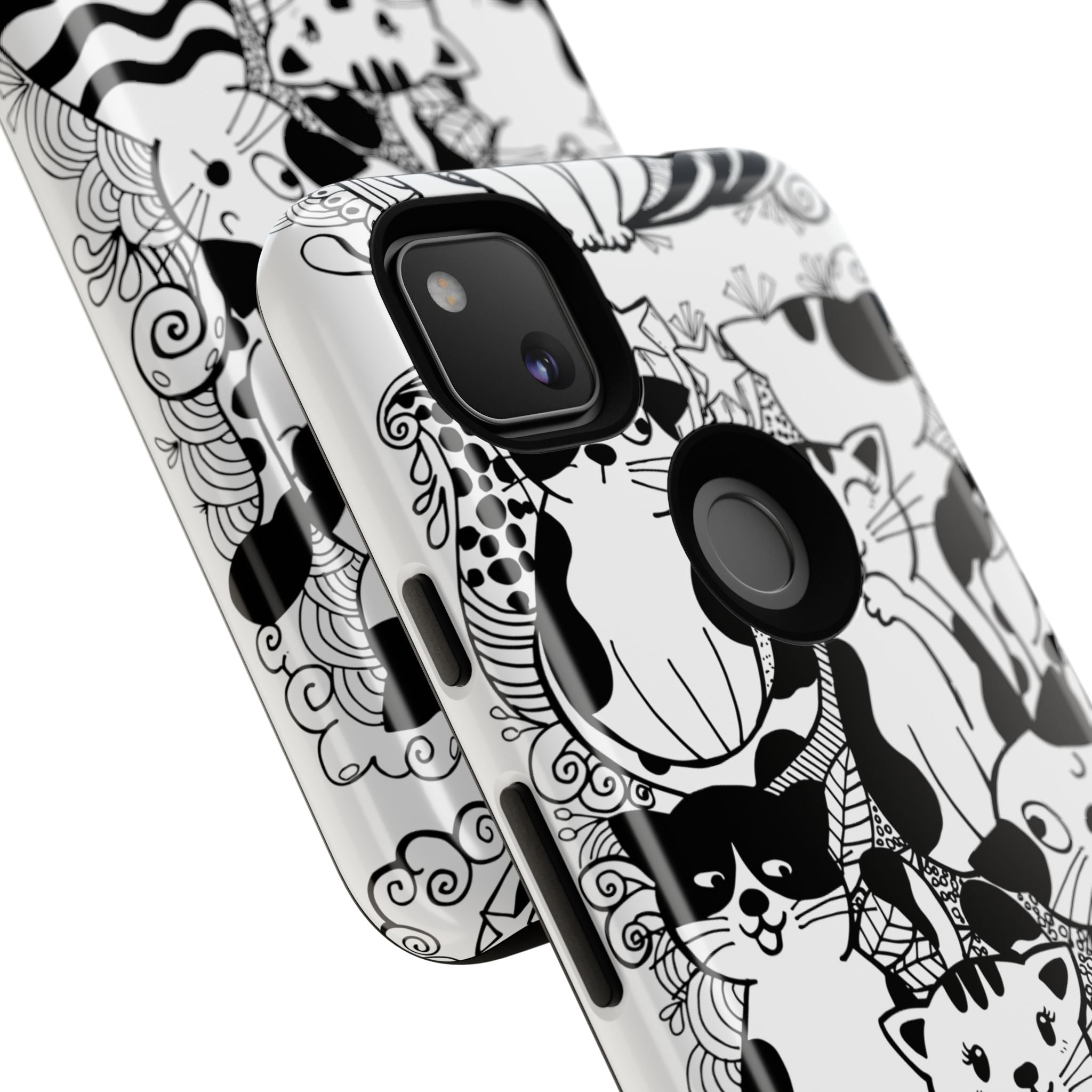 Cat-Themed Phone Case, Cute Cat Art, Pet Lover Gift, Birthday Present, Unique Cat Decor, Fun Tech Accessories, Animal Lover Case