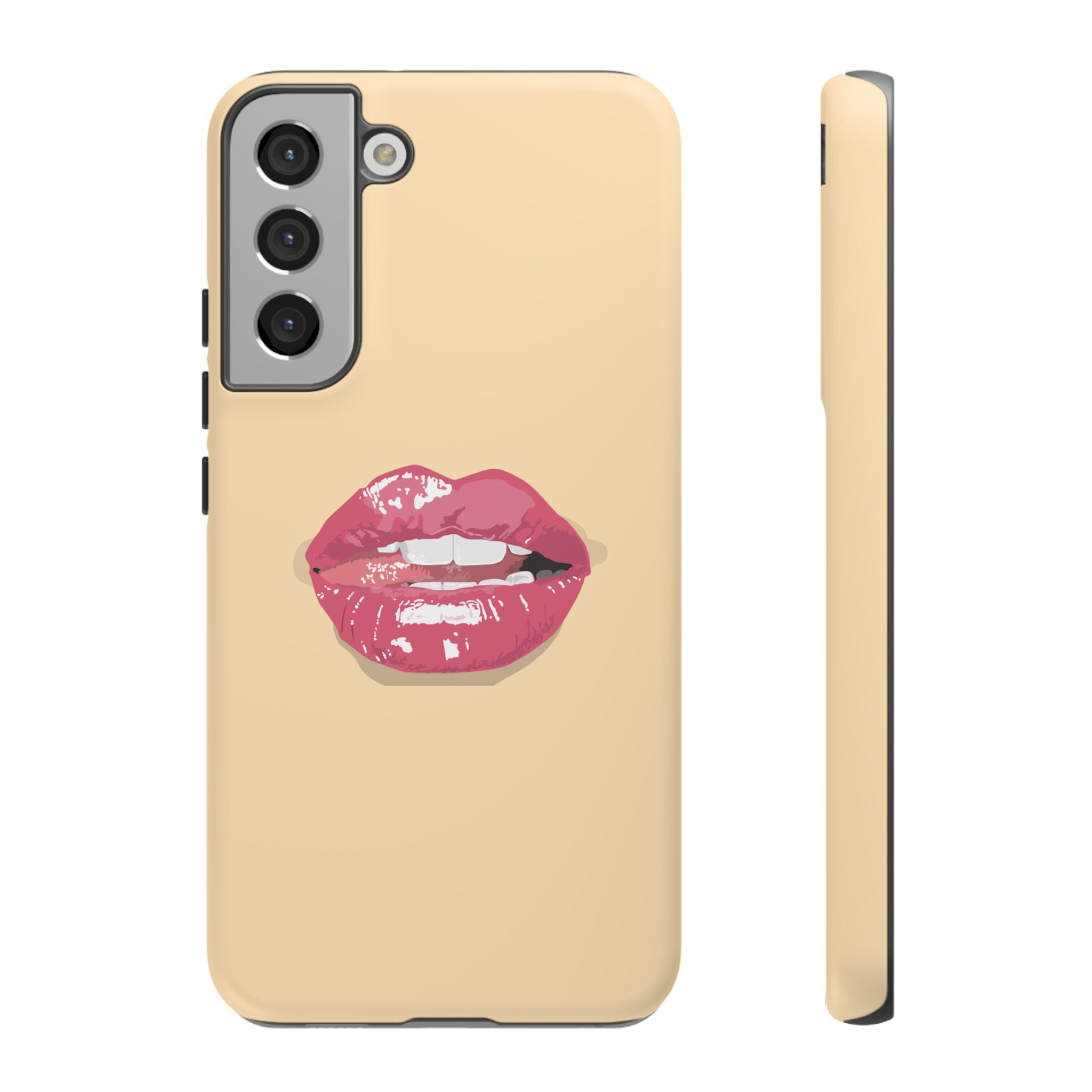 Stylish Phone Case with Lip Print, Trendy Mobile Cover, Fashion Accessory, Gift for Her, Cute Cell Phone Case