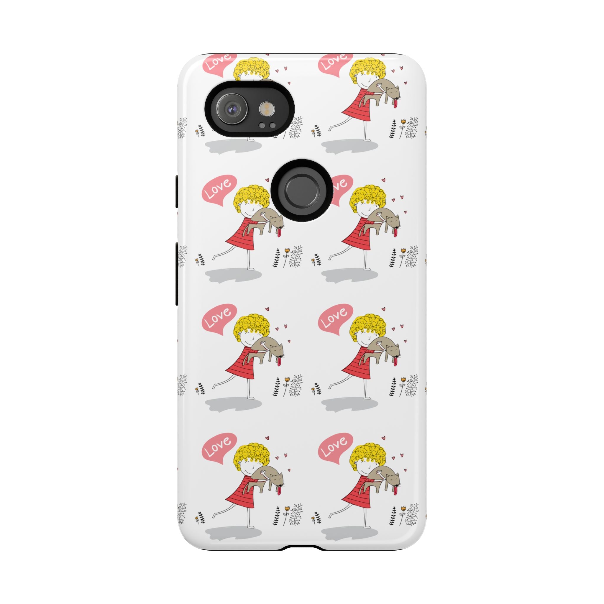 Love-Themed Phone Case | Cute Pet Lover Accessory, Perfect Gift for Birthdays, Anniversaries, Animal Lovers, Valentine's Day