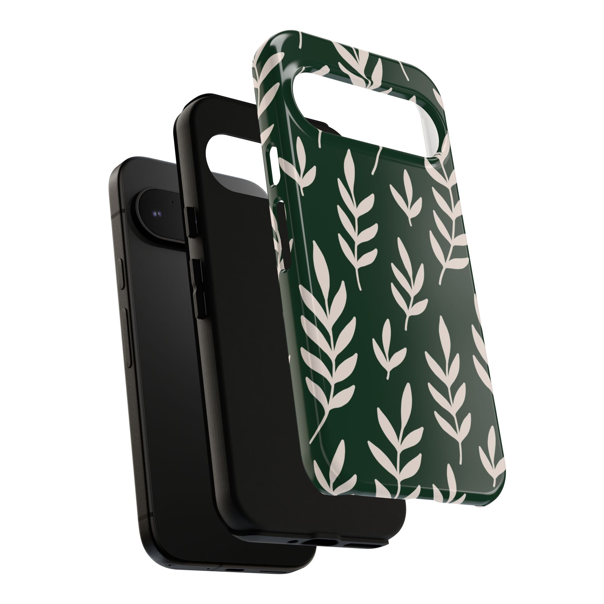 Leafy Phone Case, Tough Cases for Nature Lovers, Green Leaf Design, Eco-Friendly, Stylish Mobile Cover, Gift for Her