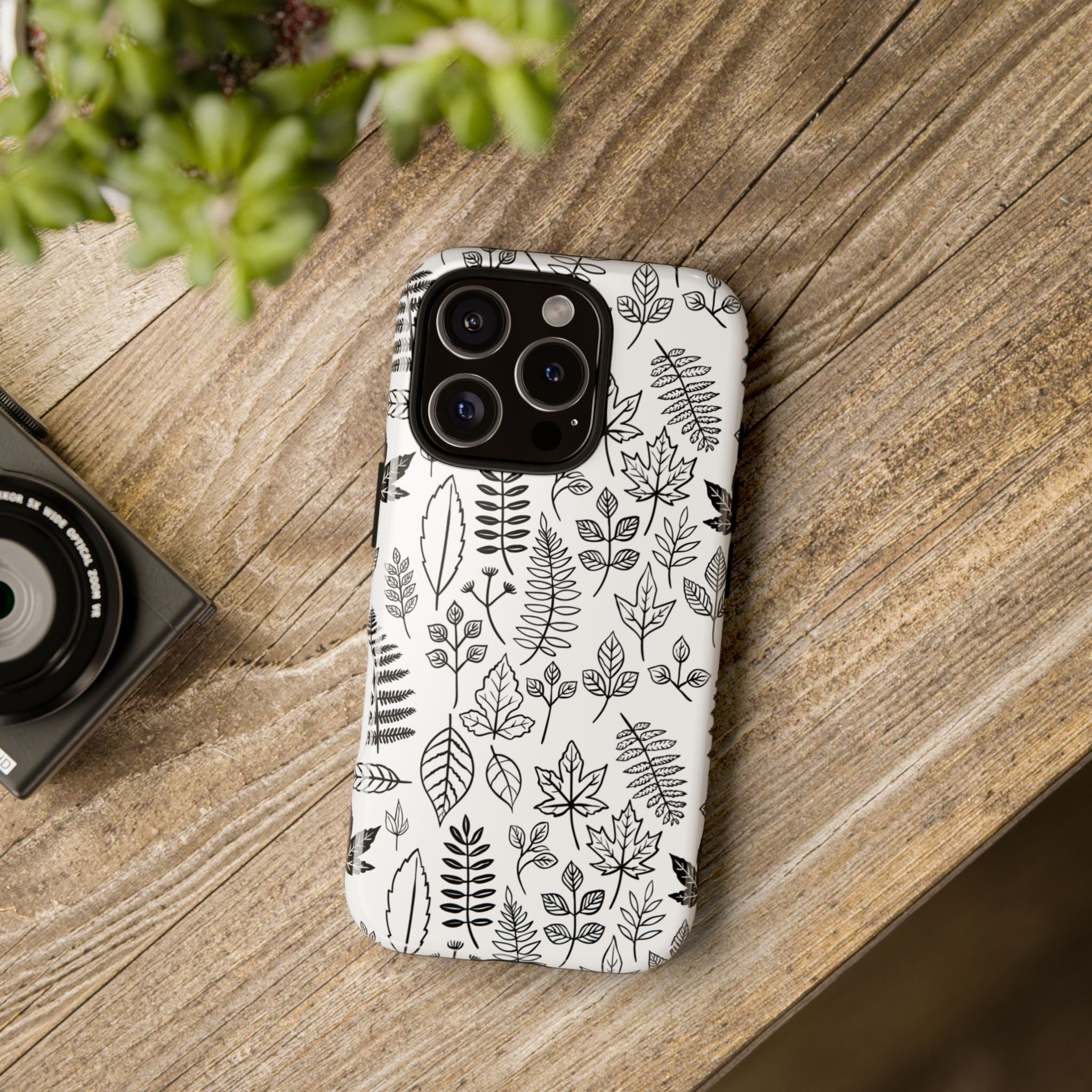Stylish Phone Case for Nature Lovers, Botanical Design, Gift for Her, Fall Accessories, Customizable Tech Gear