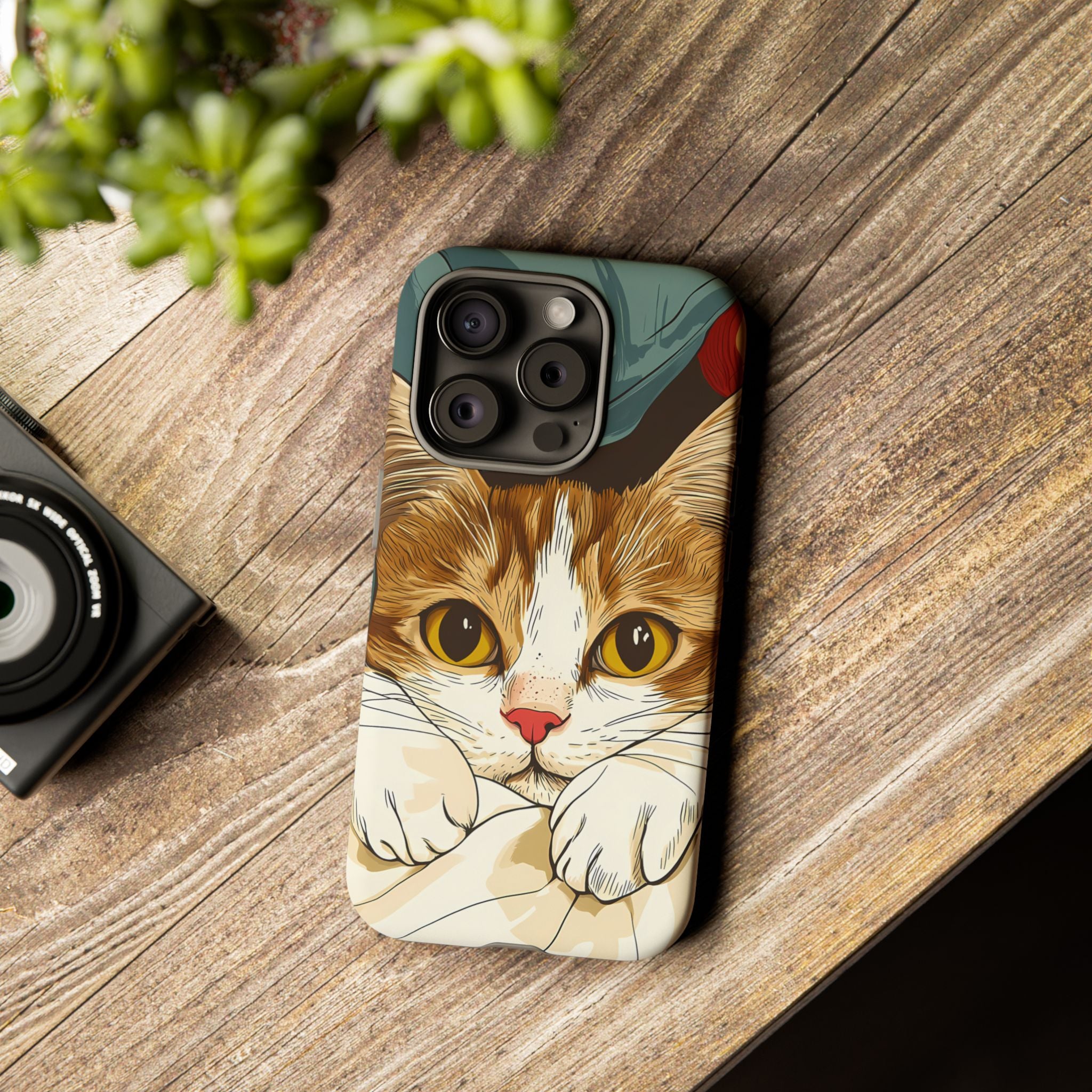 Cute Cat Phone Case - Ideal for Cat Lovers, Pet Owners, Birthday Gifts, Smartphone Accessories, Funny Pet Humor