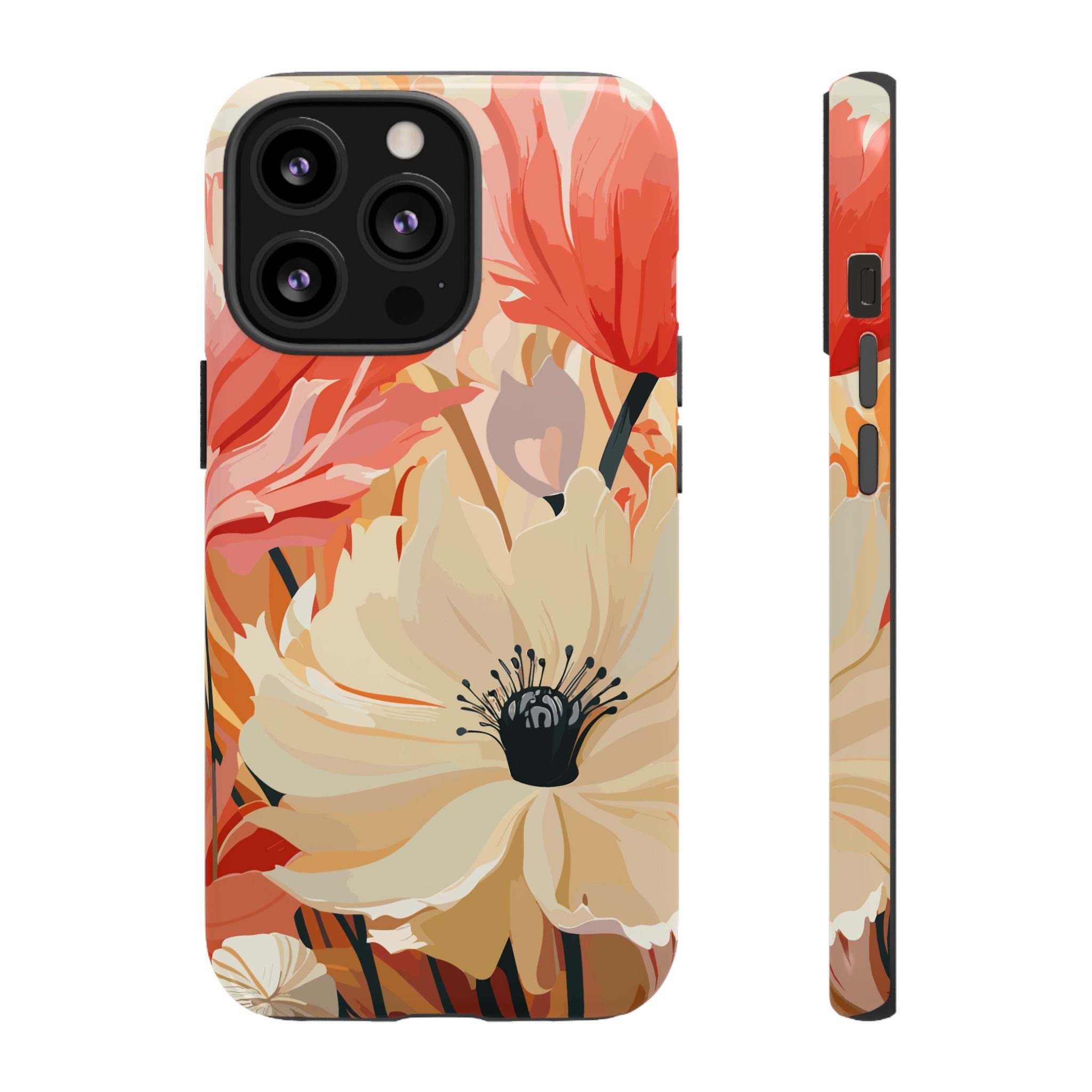 Floral Phone Case, Tough Protective Cover for Floral Lovers, Perfect Gift for Friends, Spring Celebration, Art Lovers Gift