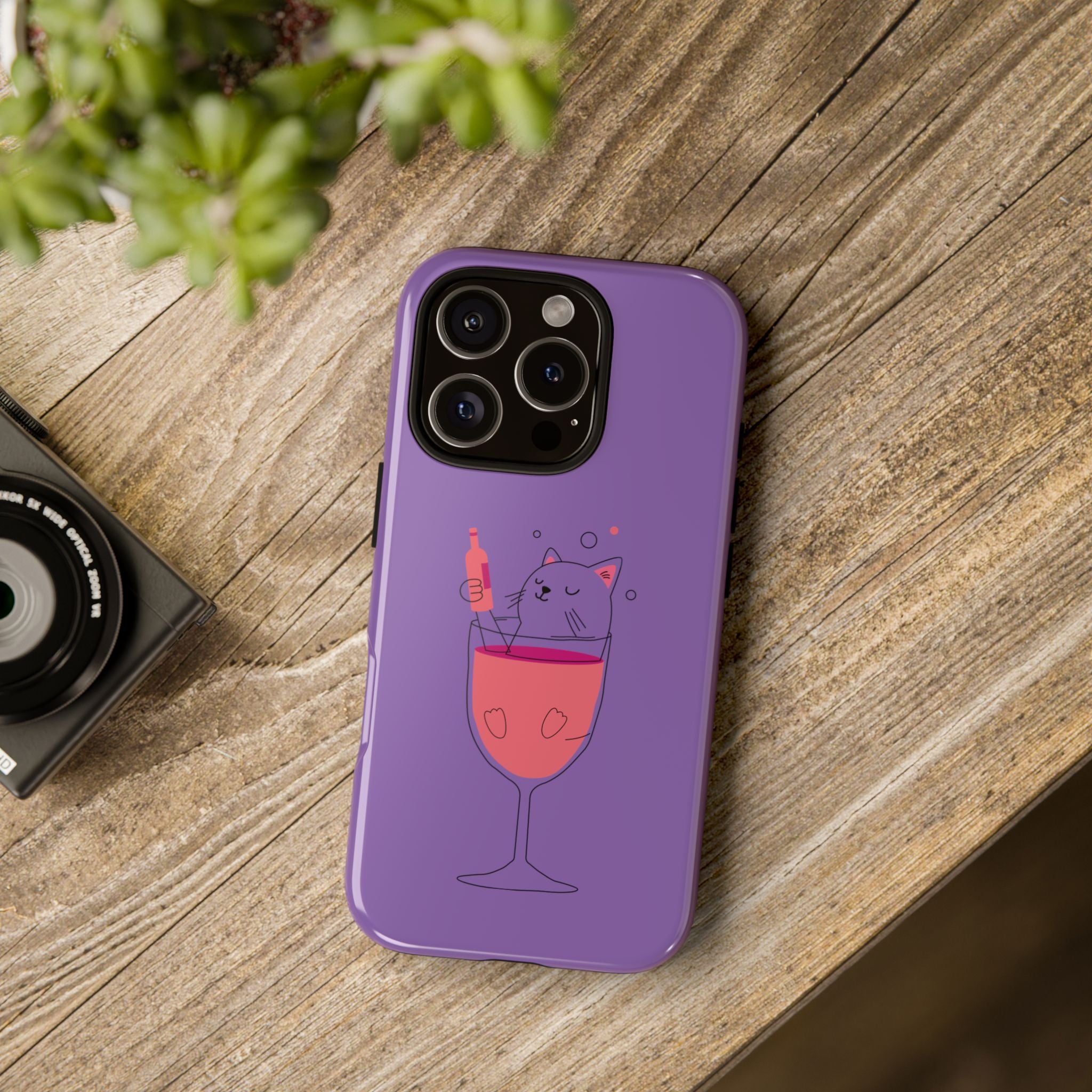 Cute Cat Phone Case, Fun Gift for Cat Lovers, Colorful Phone Cover, Pet Lover Accessory, Unique Cat Themed Case