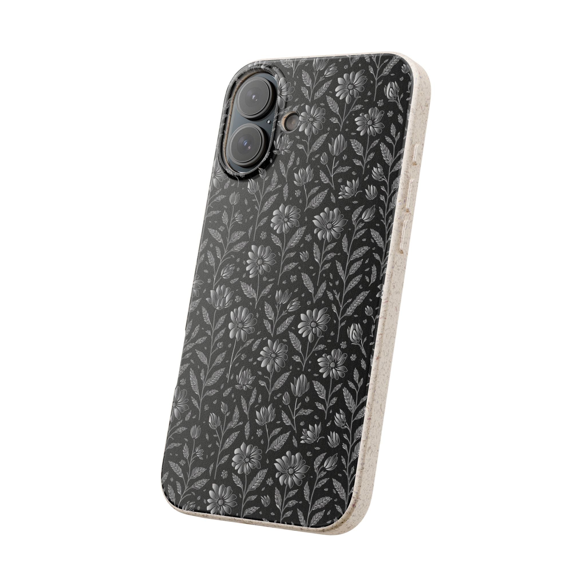 Eco-Friendly Floral Phone Case, Biodegradable iPhone Case, Sustainable Fashion Accessory, Nature Lover Gift, Eco-Conscious Phone Cover