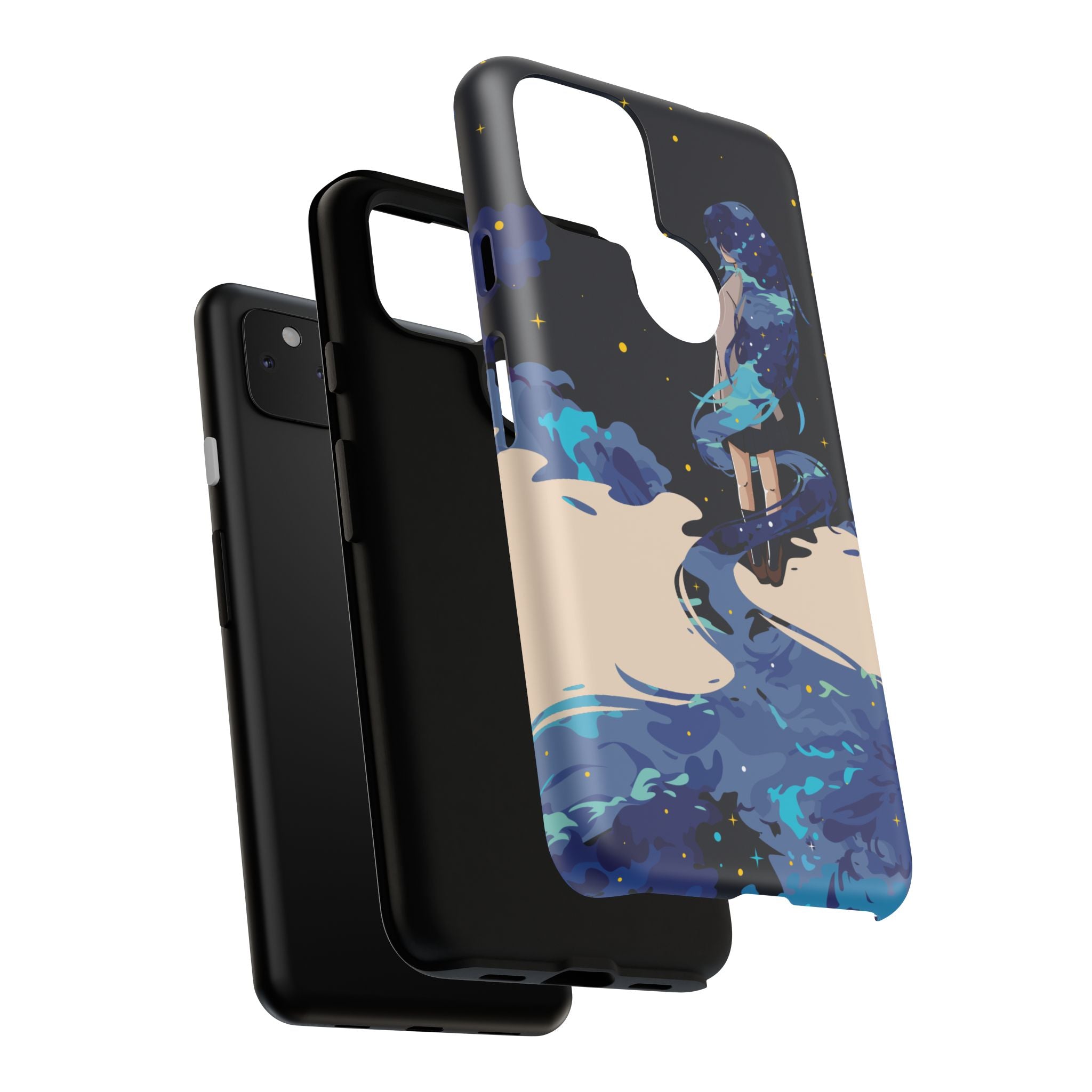 Galaxy-Inspired Phone Case, Celestial Design, Tough Phone Cover, Gift for Space Lovers, Artsy Accessories, Unique Merchandise