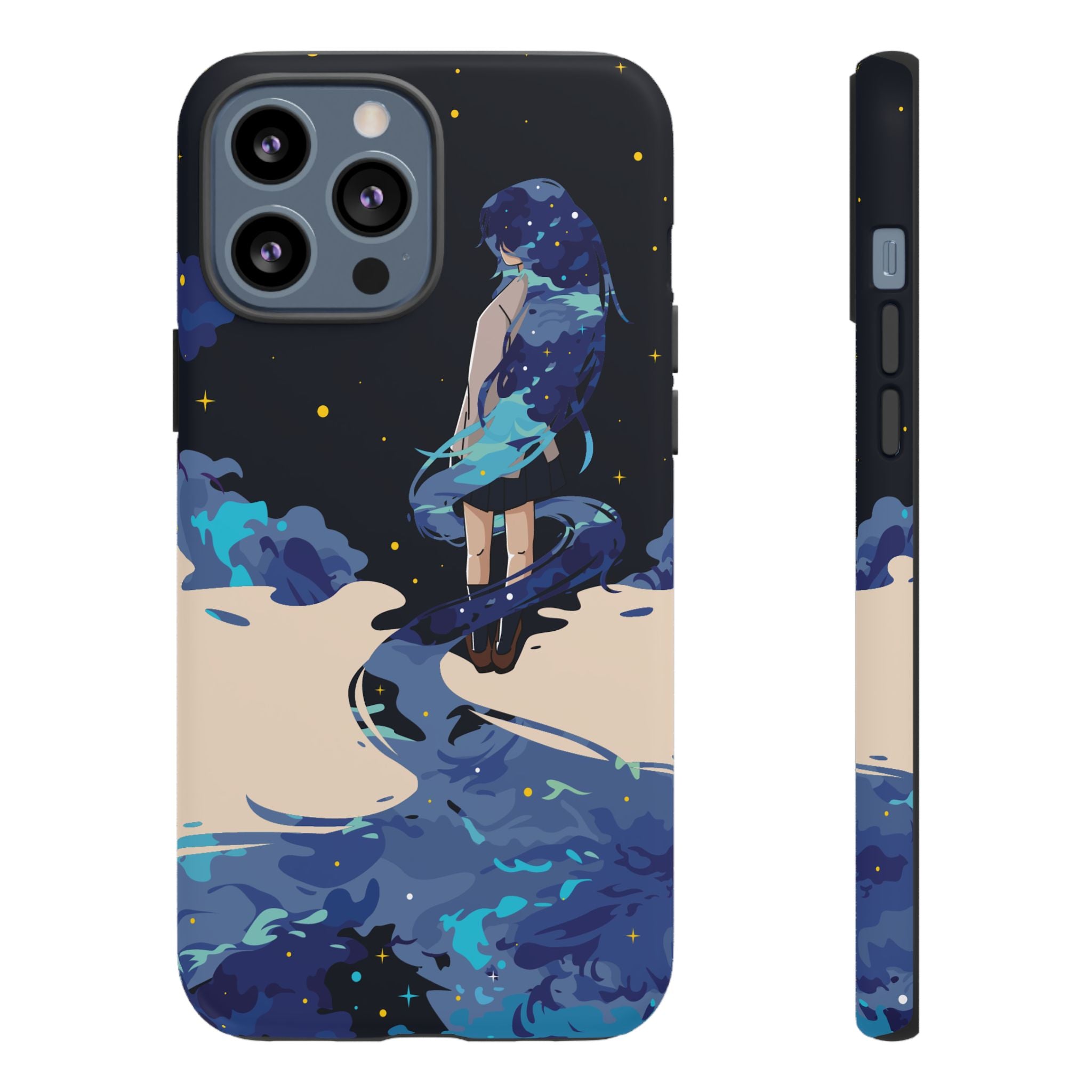Galaxy-Inspired Phone Case, Celestial Design, Tough Phone Cover, Gift for Space Lovers, Artsy Accessories, Unique Merchandise