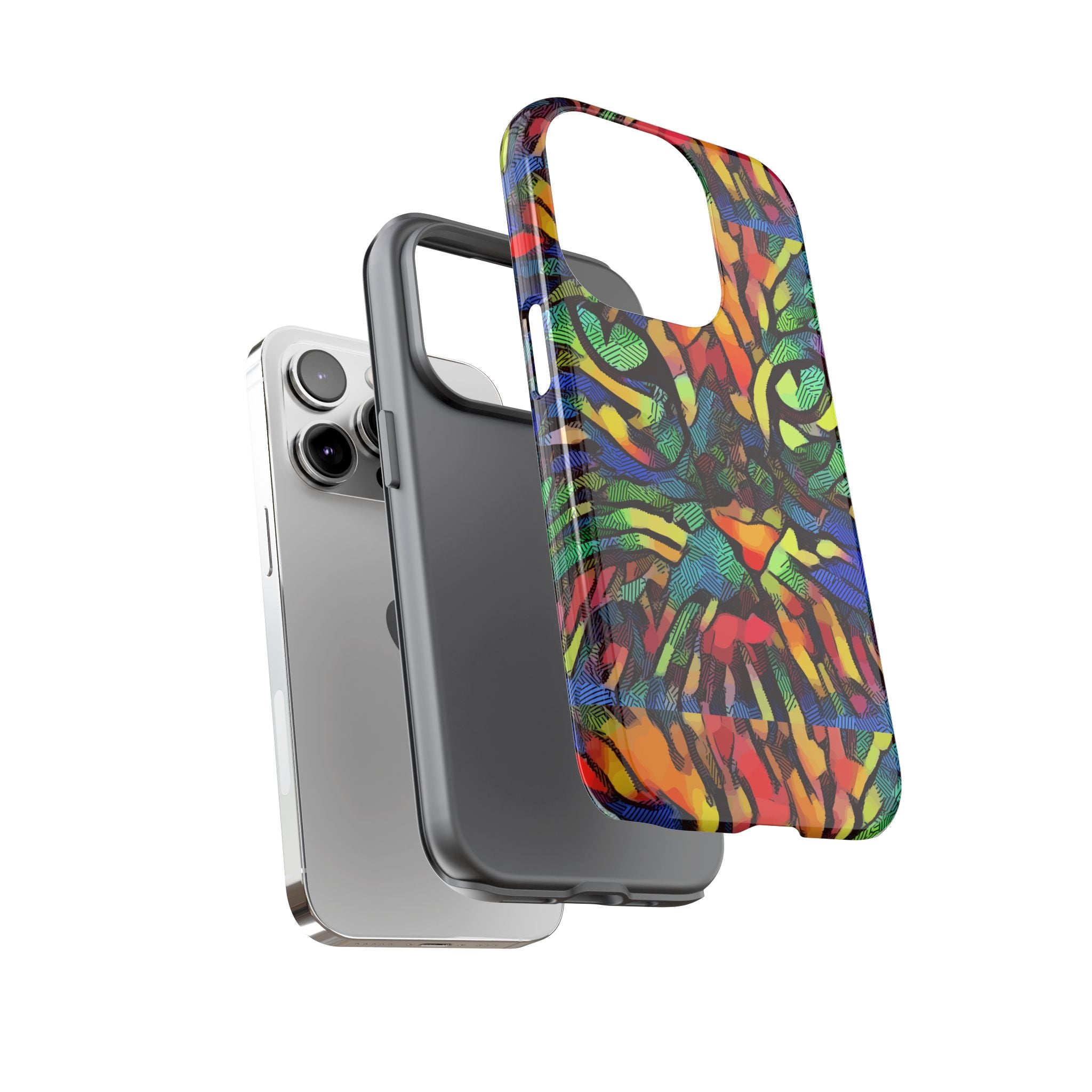 Colorful Phone Cases for Vibrant Style - Tough Cases, Unique Gifts, Animal Print, Artistic Design, Phone Accessories, Eco-Friendly