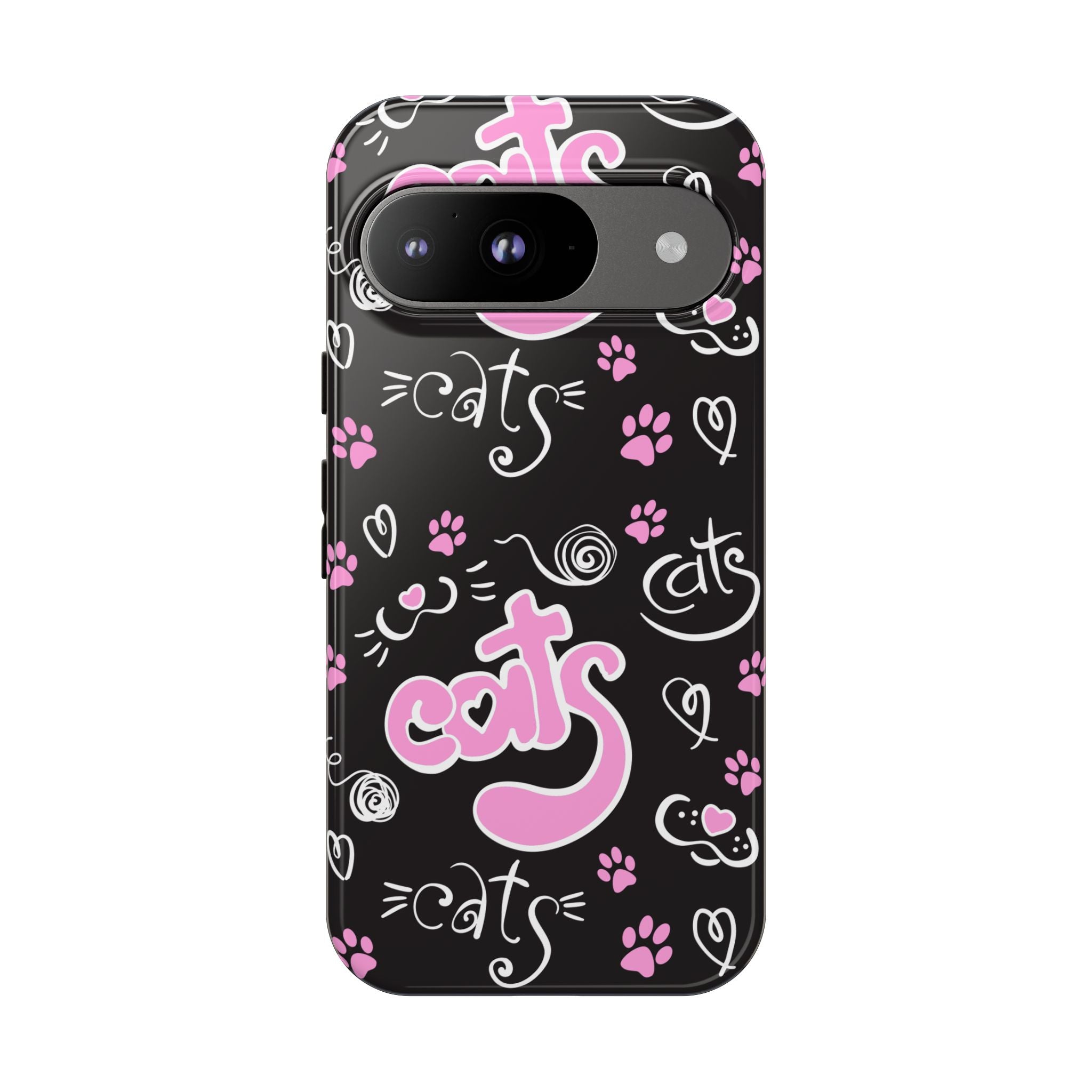 Cute Cat Print Phone Cases, Tough Cases for Cat Lovers, Pet Phone Cover, Gift for Cat Moms, Stylish Phone Accessories