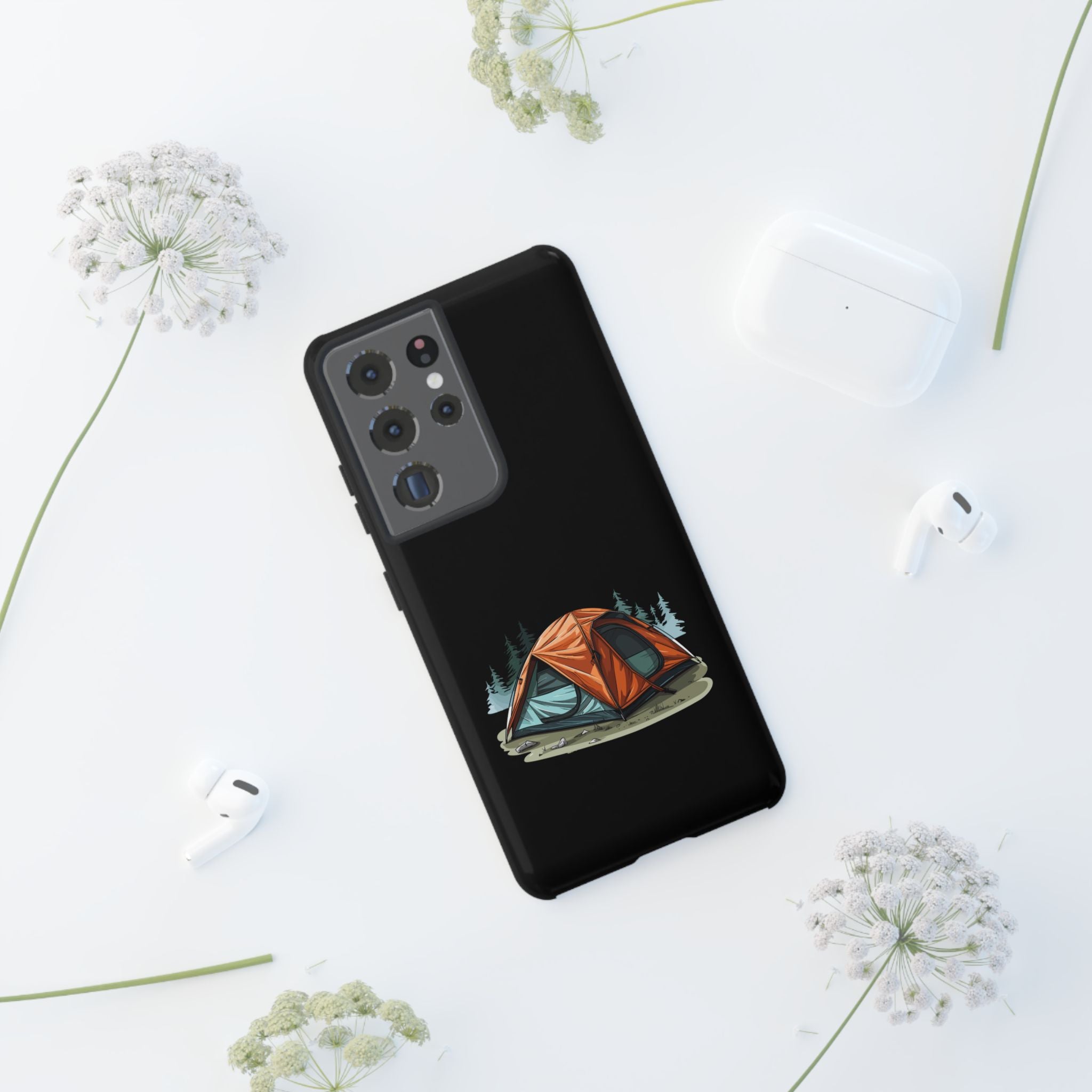 Camping Phone Case, Outdoor Adventure, Nature Lover Gift, Tough Cases, Hiking Accessory, Travel Gear, Camping Vibes