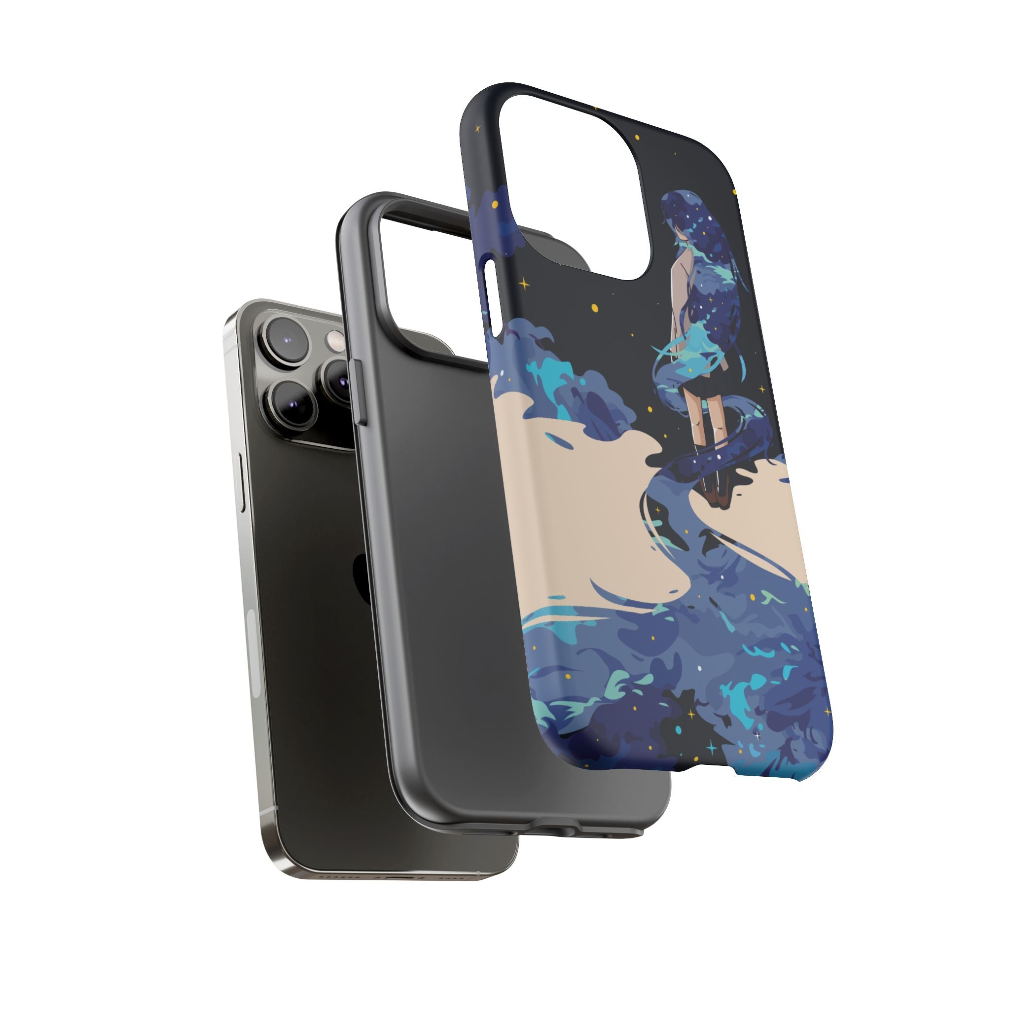 Galaxy-Inspired Phone Case, Celestial Design, Tough Phone Cover, Gift for Space Lovers, Artsy Accessories, Unique Merchandise