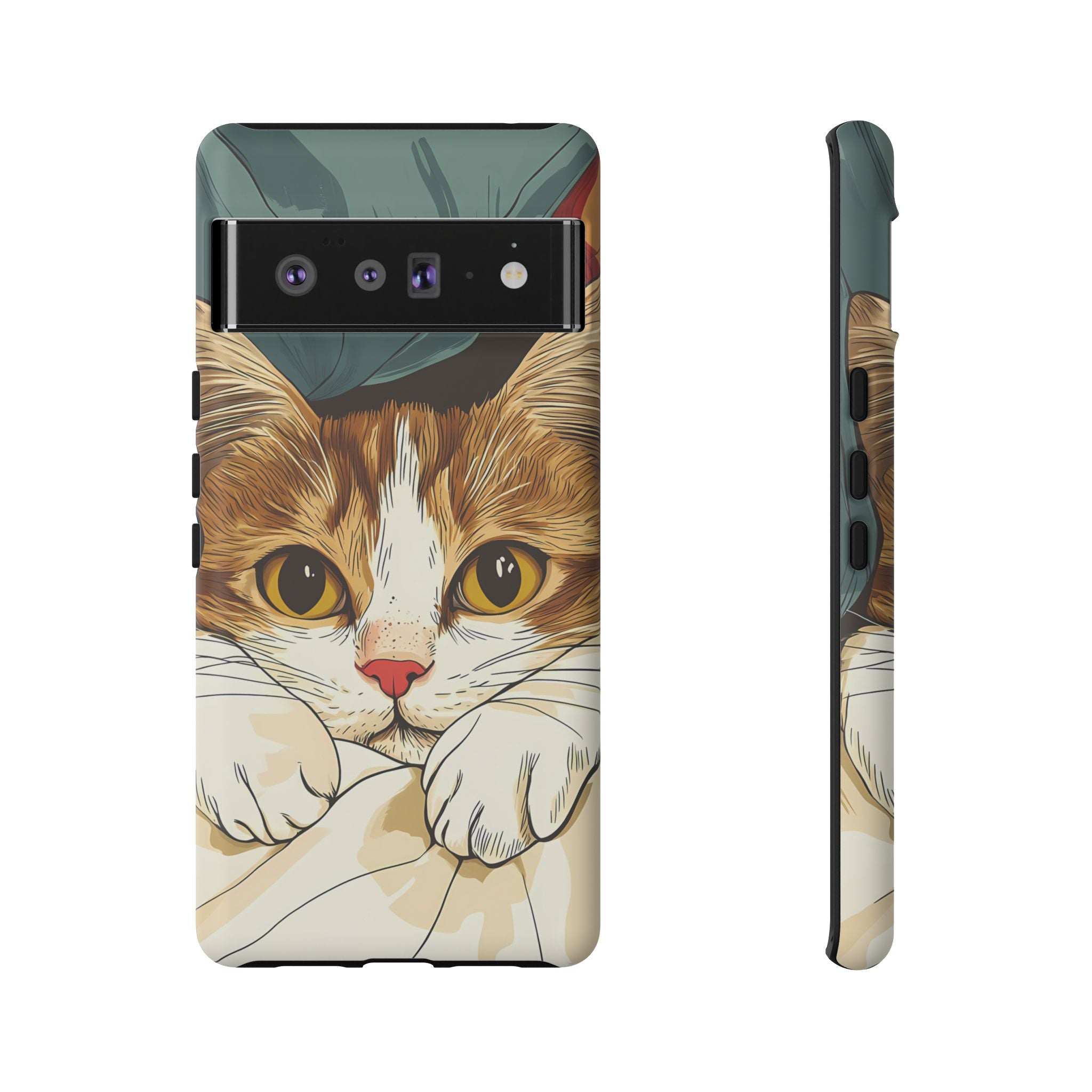 Cute Cat Phone Case - Ideal for Cat Lovers, Pet Owners, Birthday Gifts, Smartphone Accessories, Funny Pet Humor