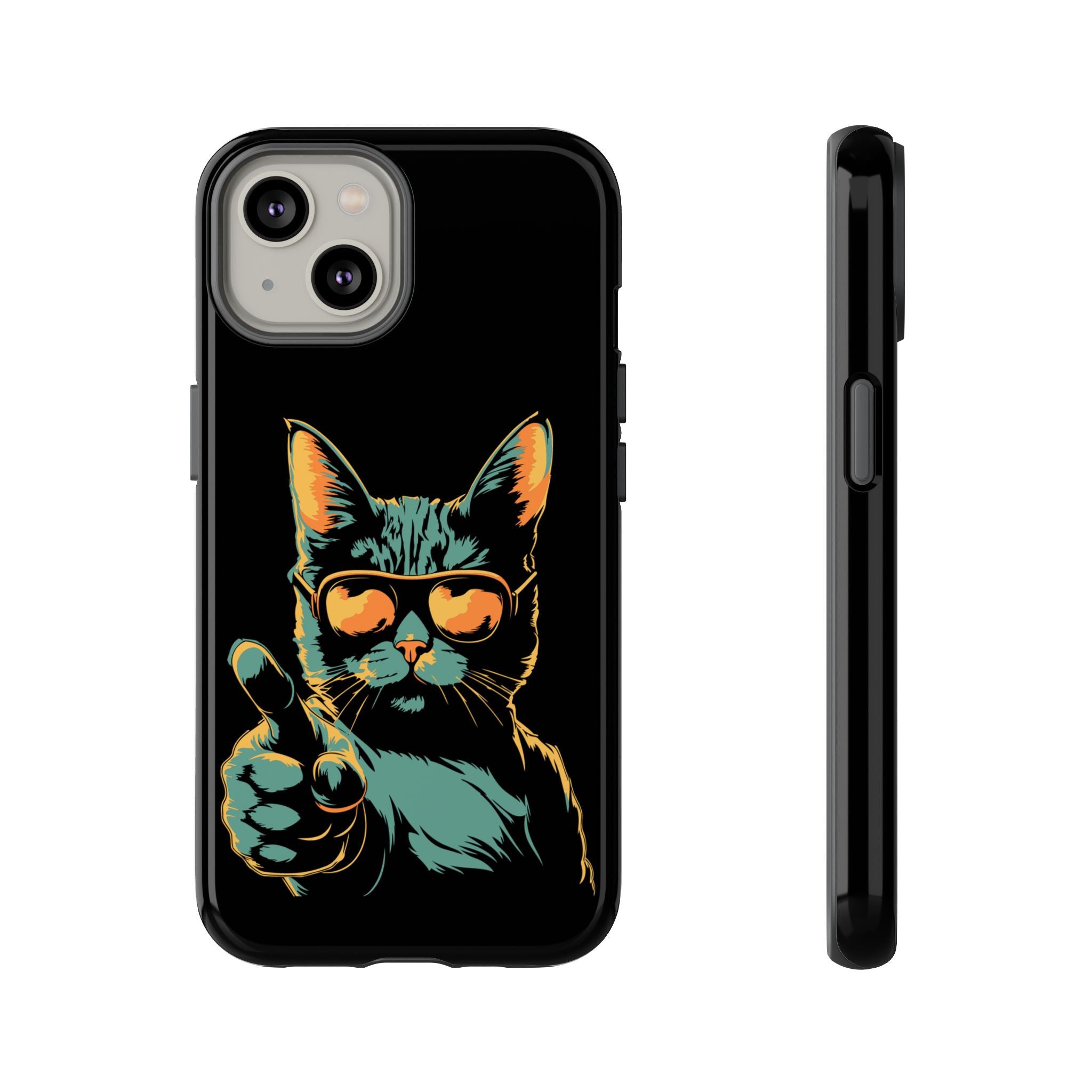 Cool Cat Phone Case, Stylish Phone Cover, Pet Lover Gift, Cute Cat Design, Fun Cat Accessories