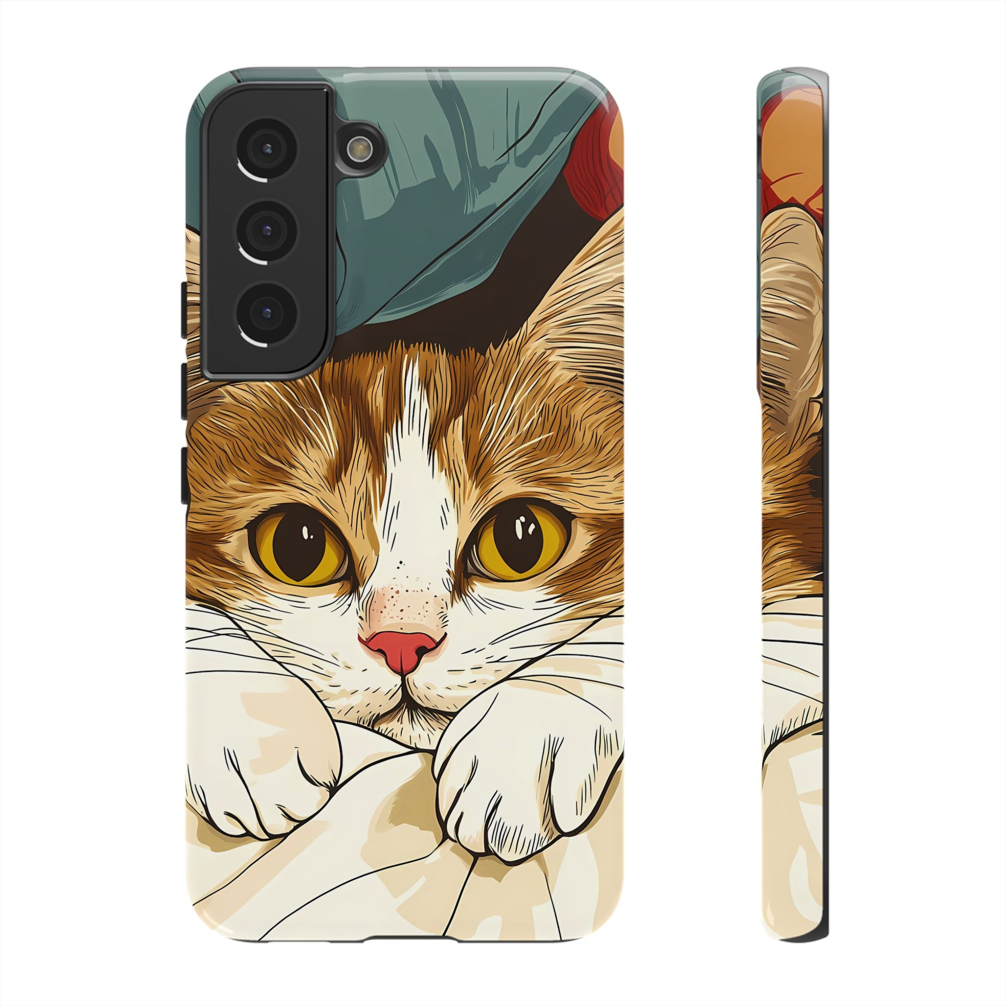 Cute Cat Phone Case - Ideal for Cat Lovers, Pet Owners, Birthday Gifts, Smartphone Accessories, Funny Pet Humor
