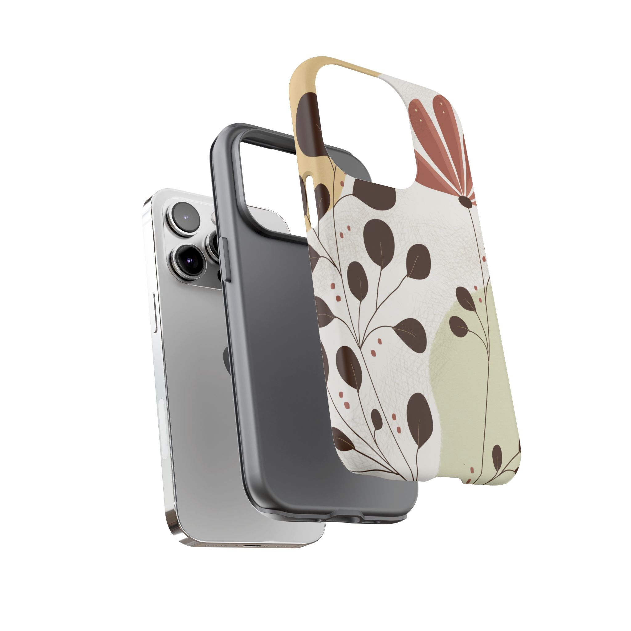 Floral Phone Case - Stylish Tough Cases for Women, Trendy Phone Cover, Gift for Her, Birthday Present, Everyday Use