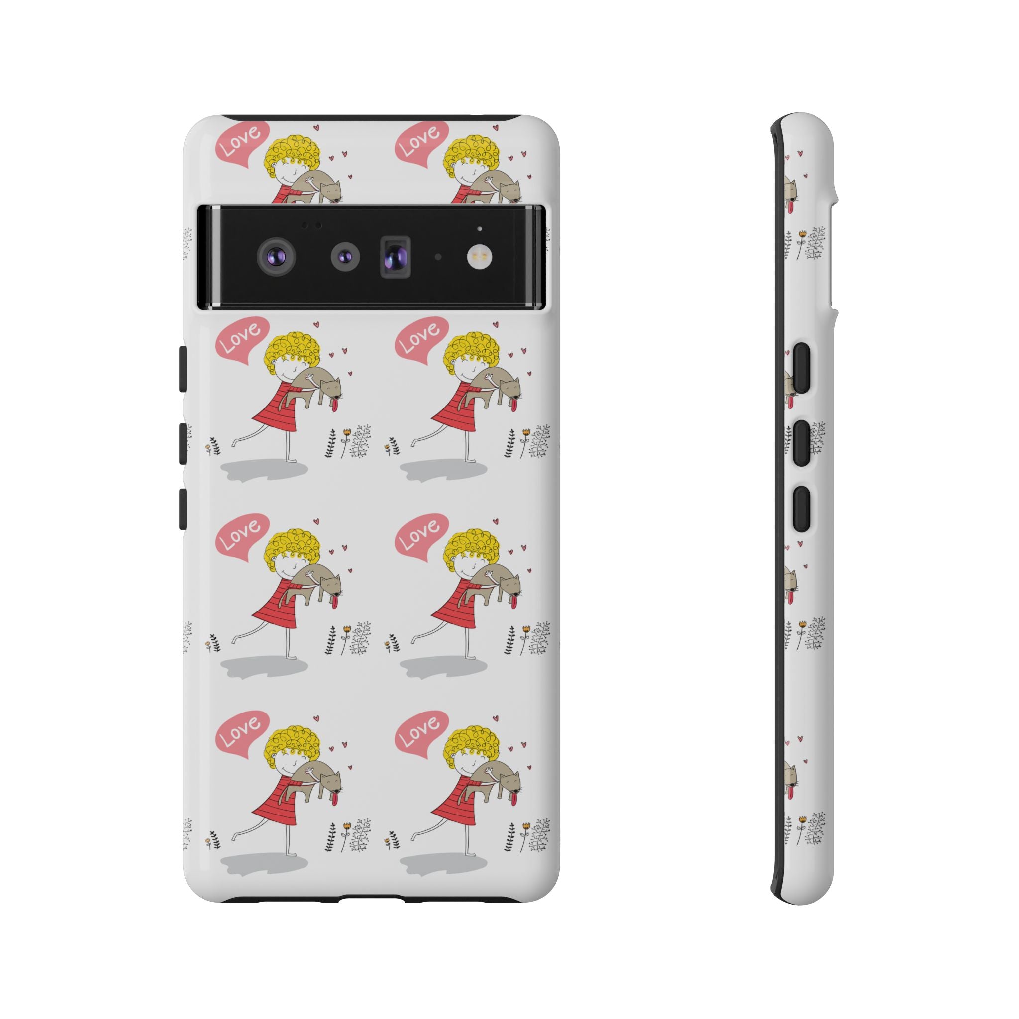 Love-Themed Phone Case | Cute Pet Lover Accessory, Perfect Gift for Birthdays, Anniversaries, Animal Lovers, Valentine's Day