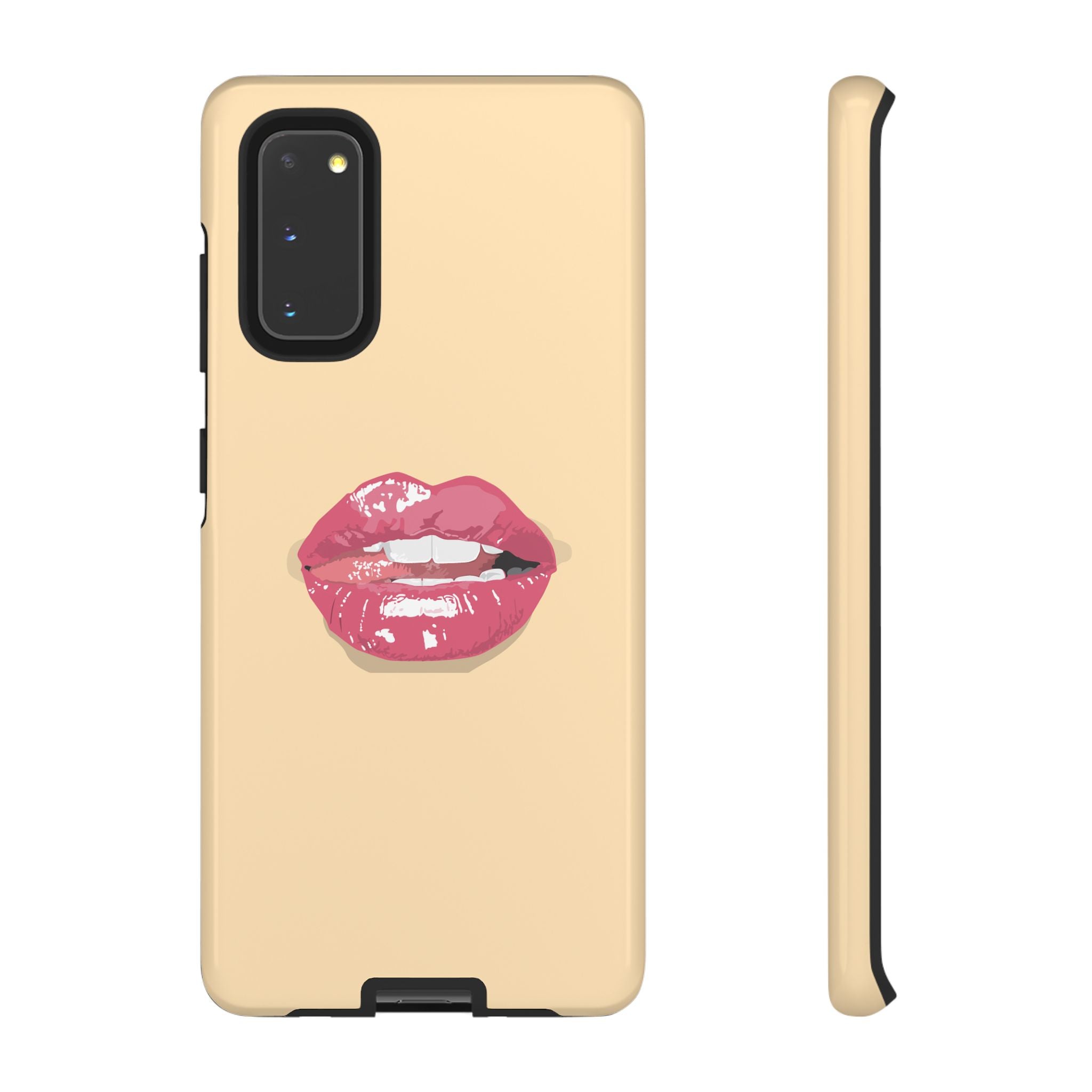 Stylish Phone Case with Lip Print, Trendy Mobile Cover, Fashion Accessory, Gift for Her, Cute Cell Phone Case