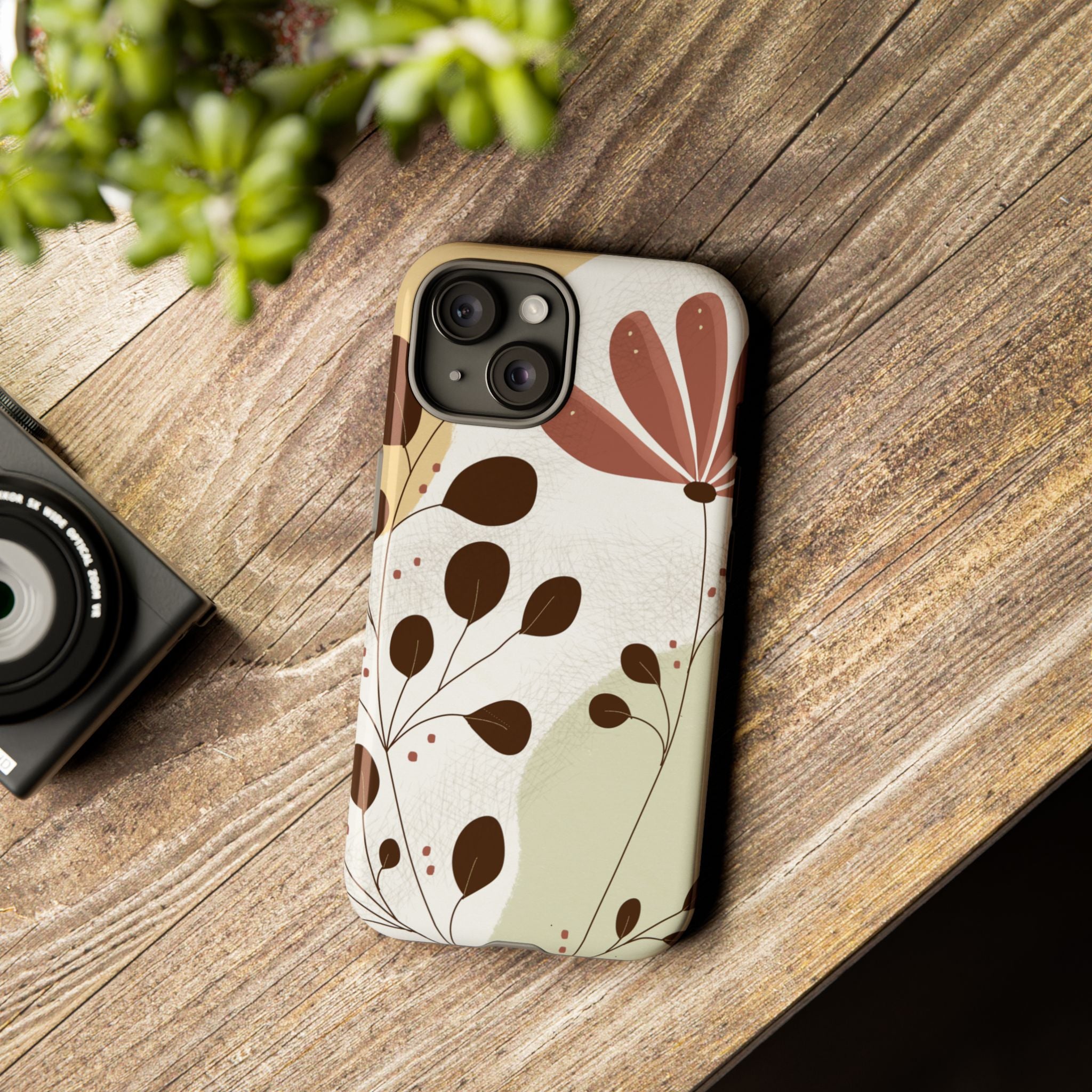 Floral Phone Case - Stylish Tough Cases for Women, Trendy Phone Cover, Gift for Her, Birthday Present, Everyday Use