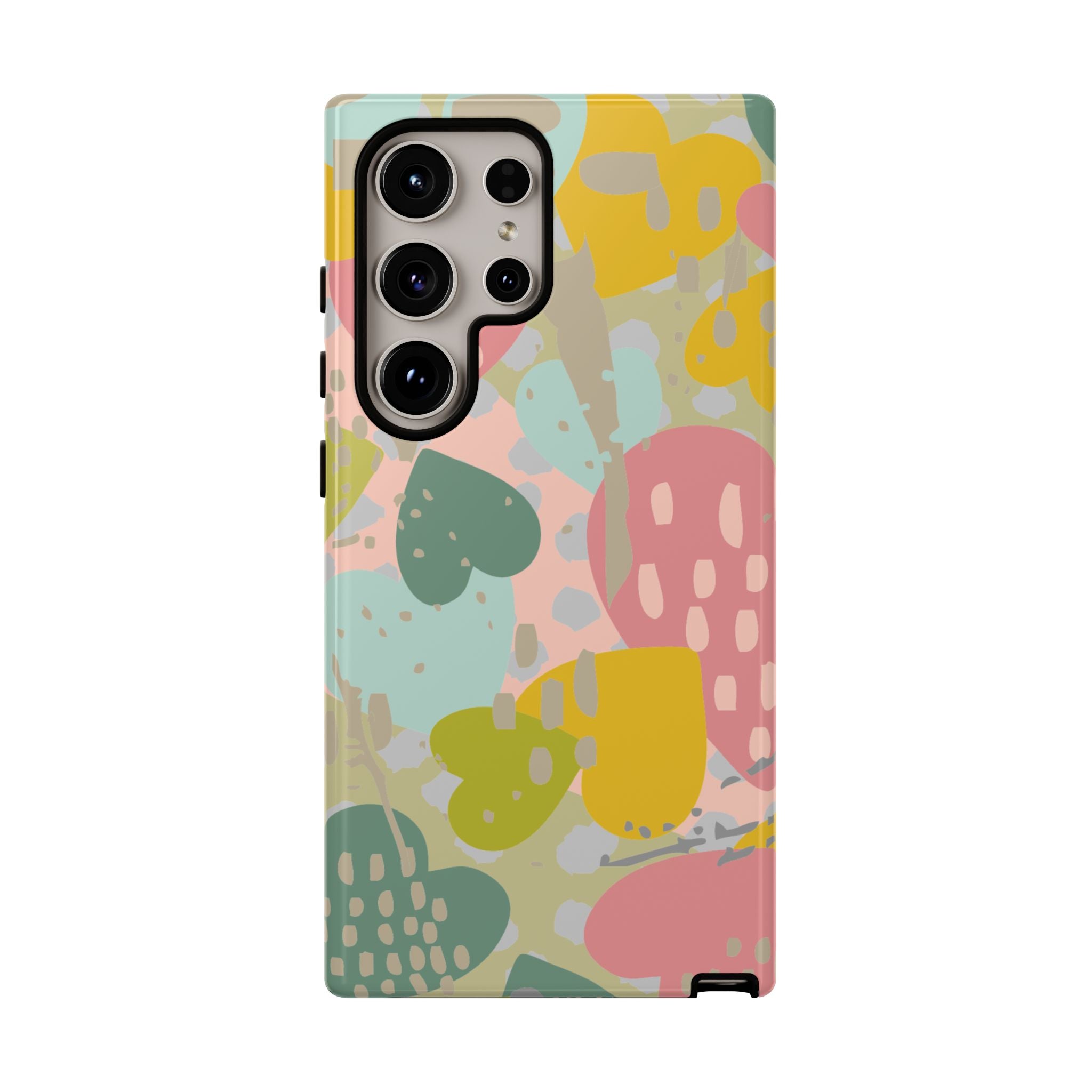 Colorful Heart Phone Case, Tough Cases for Women, Cute Phone Accessories, Gift for Her, Trends for Teens, Valentine's Day Gift