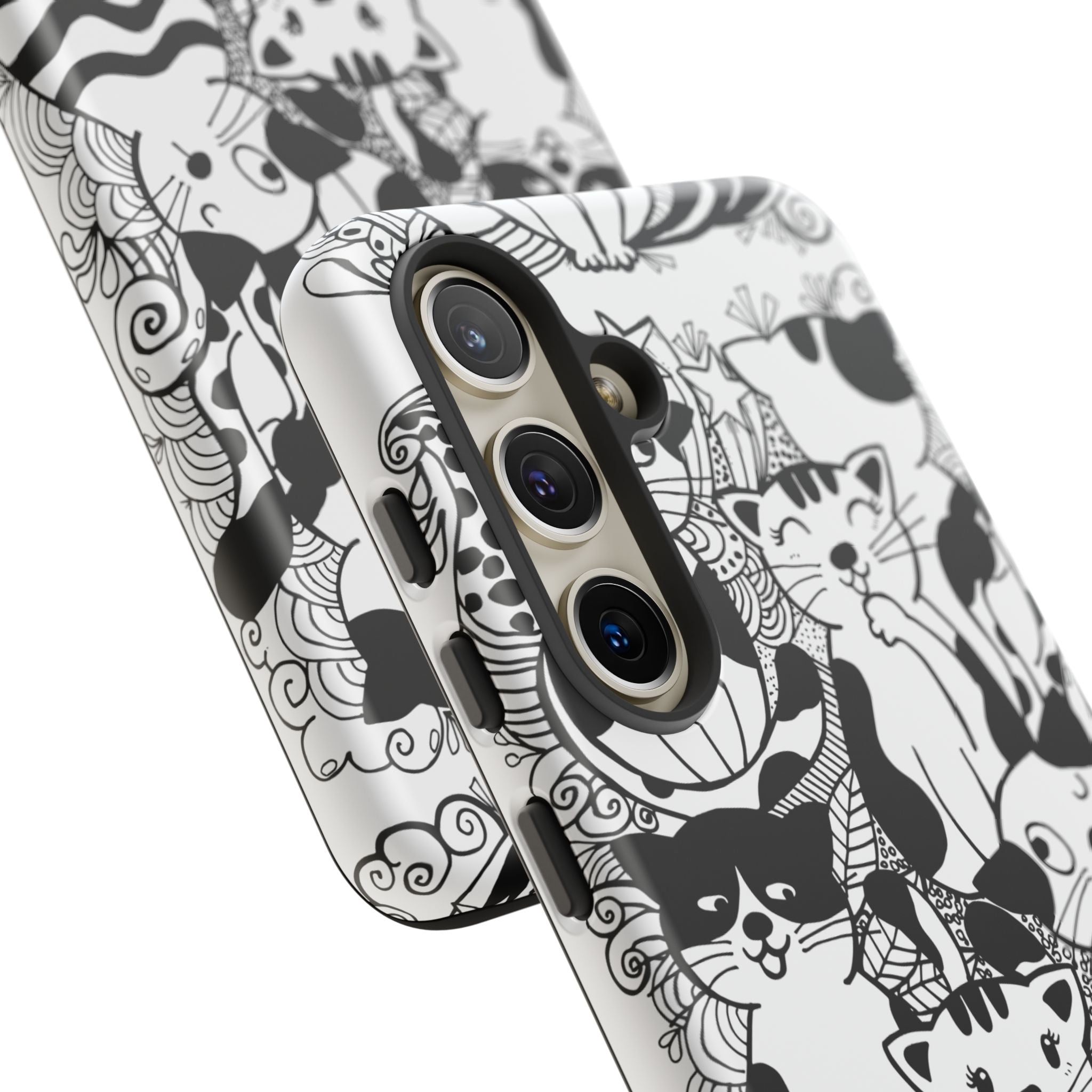 Cat-Themed Phone Case, Cute Cat Art, Pet Lover Gift, Birthday Present, Unique Cat Decor, Fun Tech Accessories, Animal Lover Case