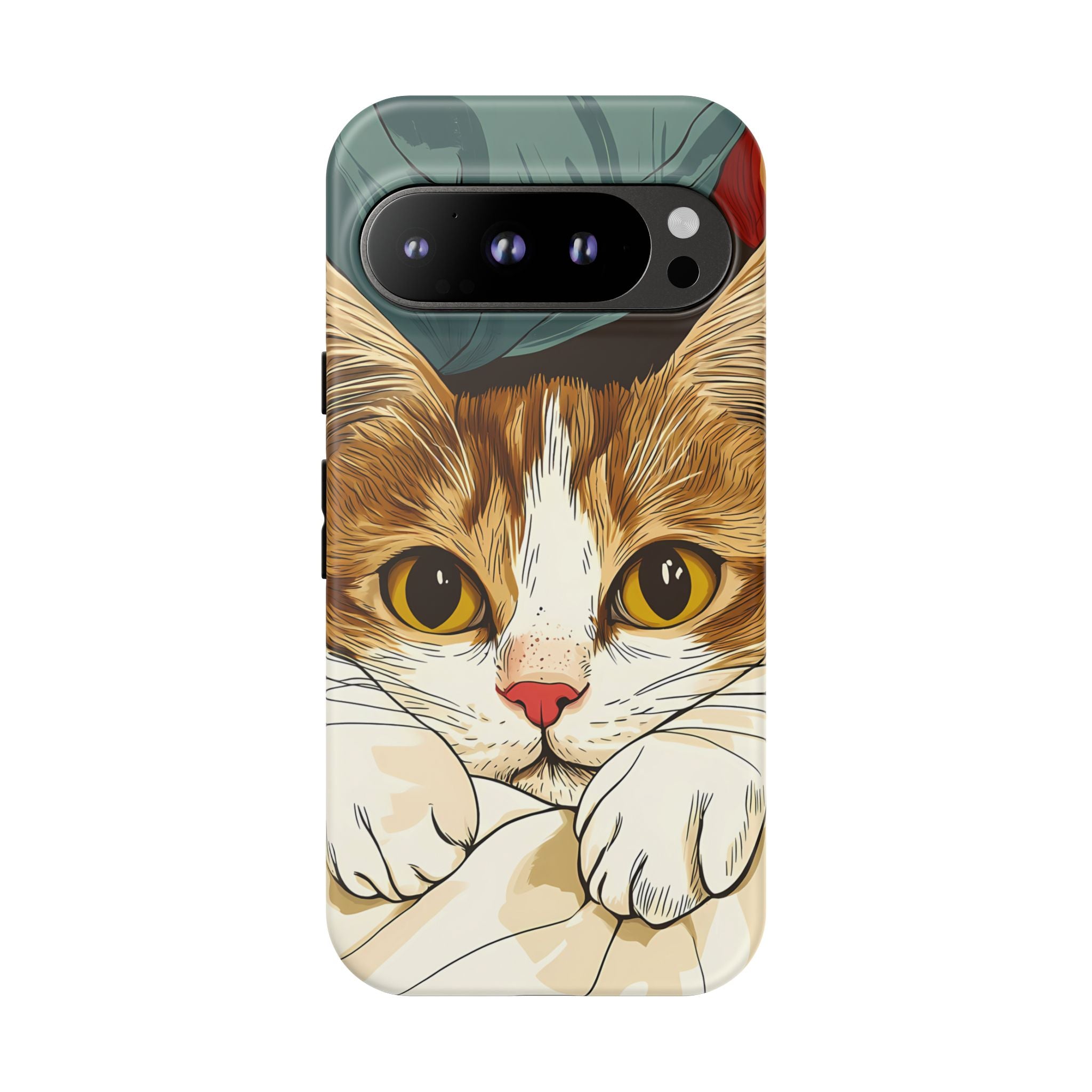 Cute Cat Phone Case - Ideal for Cat Lovers, Pet Owners, Birthday Gifts, Smartphone Accessories, Funny Pet Humor