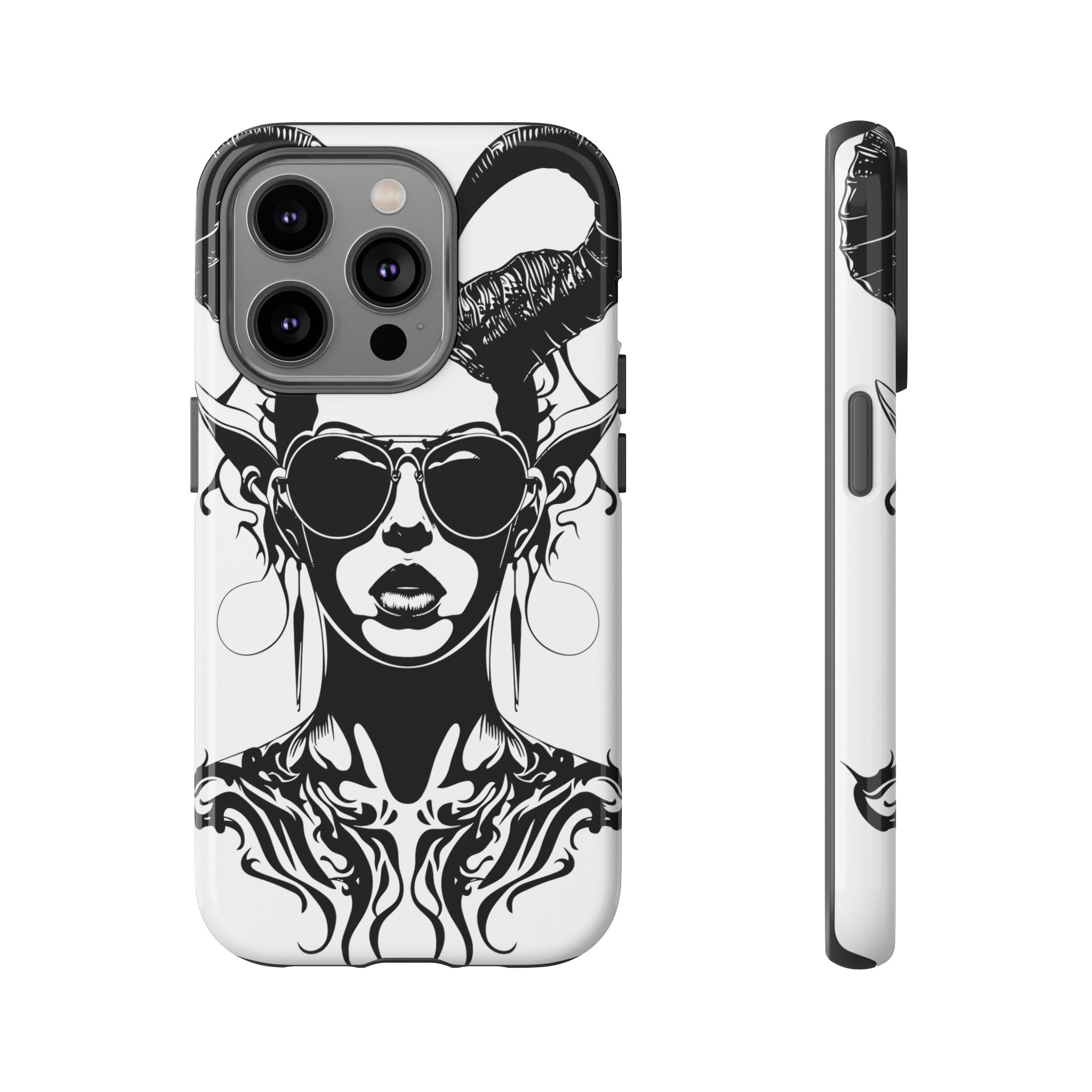 Tough Cases: Stylish Phone Case with Edgy Design, Protective Cover, Gift for Her, Trendy Accessories, Unique Art, Holiday Present