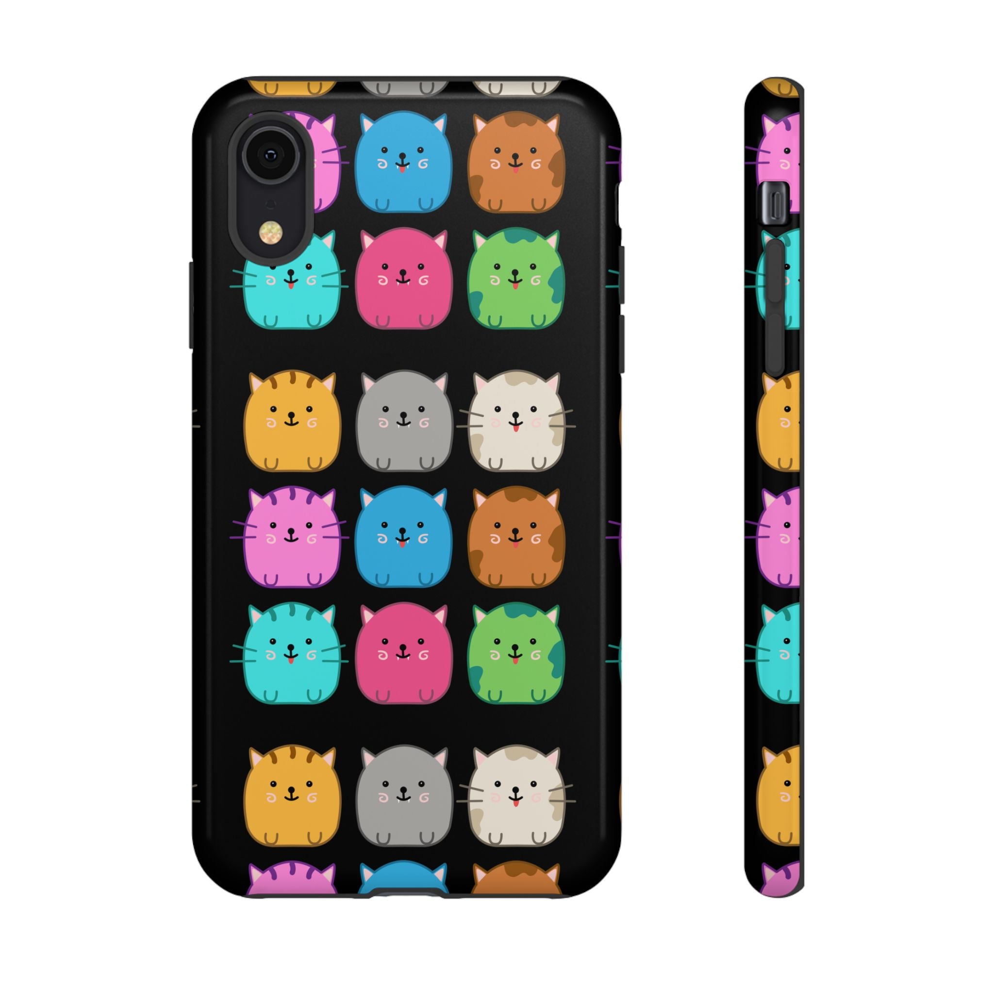 Cute Cat Phone Case, Kawaii Animal Lover Gift, Tough Phone Cover for Kids and Adults, Fun Cat Designs for Birthdays, Pet Lovers