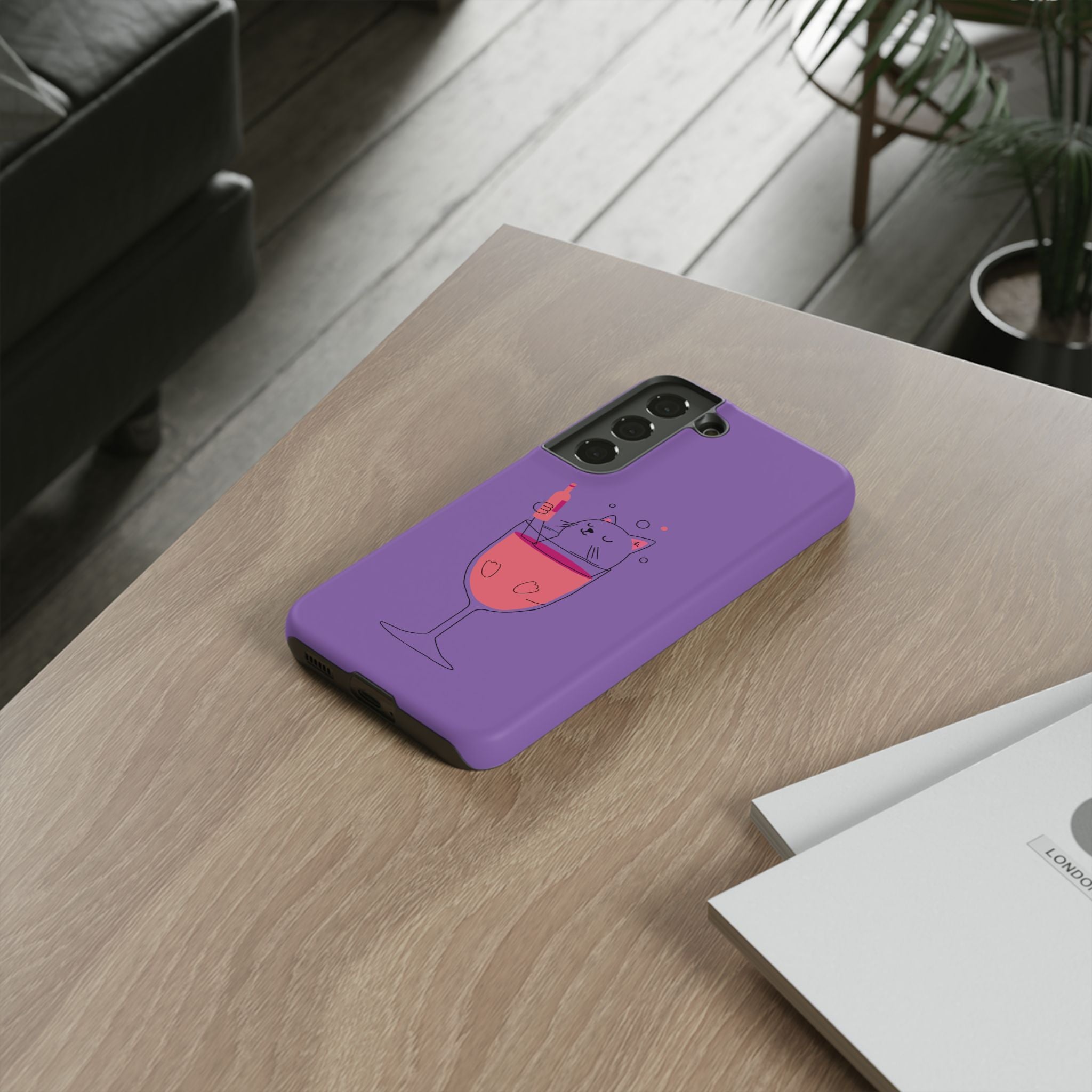 Cute Cat Phone Case, Fun Gift for Cat Lovers, Colorful Phone Cover, Pet Lover Accessory, Unique Cat Themed Case
