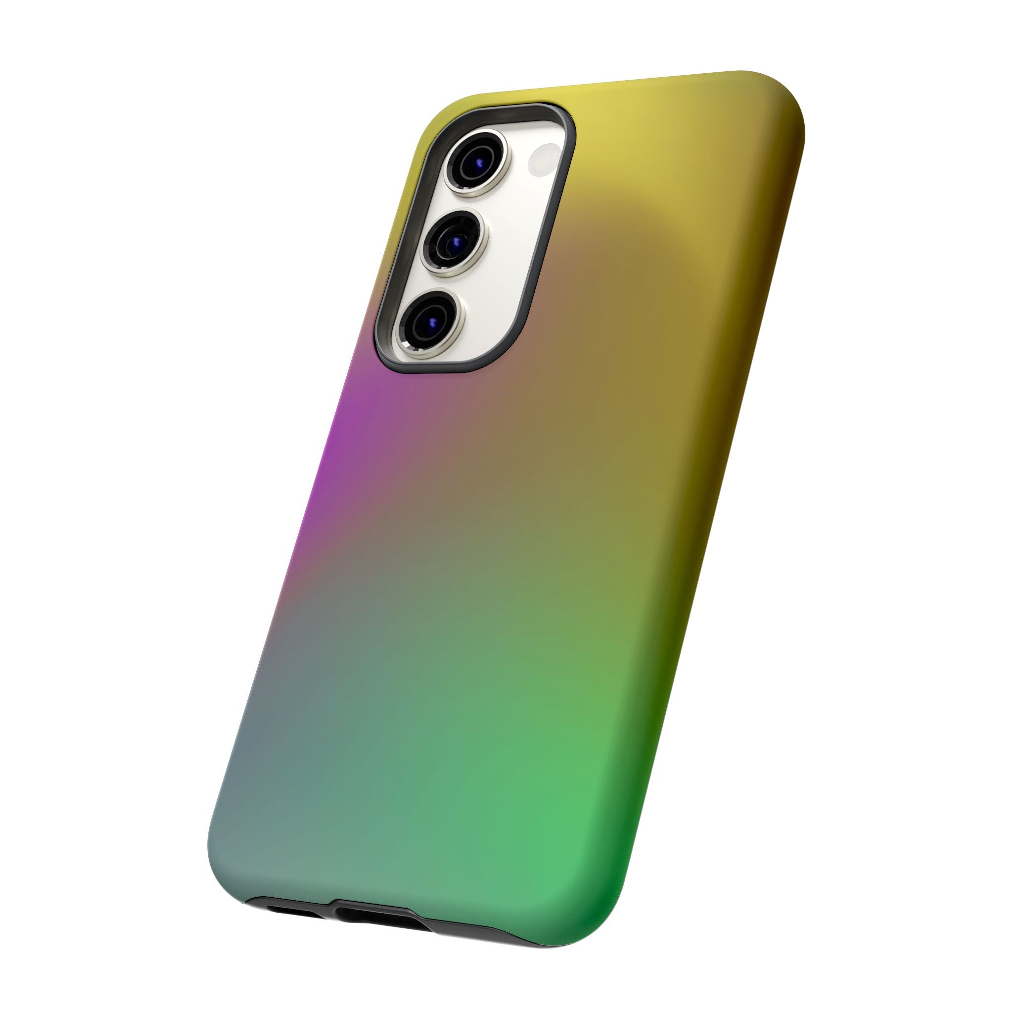 Vibrant Phone Case, Tough Cases, Colorful Phone Cover, Durable Mobile Case, Yellow Green Gradient Design