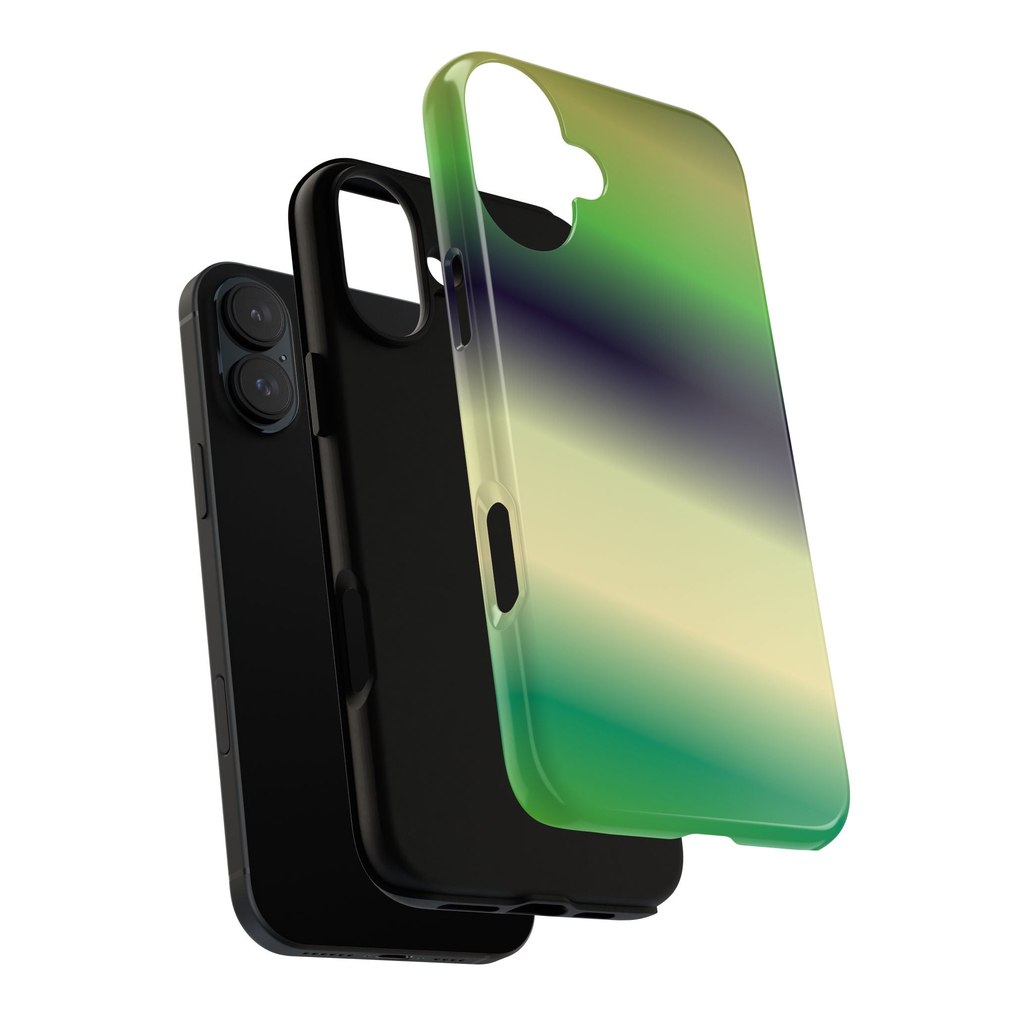 Gradient Phone Case - Tough Cases, Unique Cell Phone Cover, Stylish Tech Accessories, Green and Black Gradient, Perfect Gift