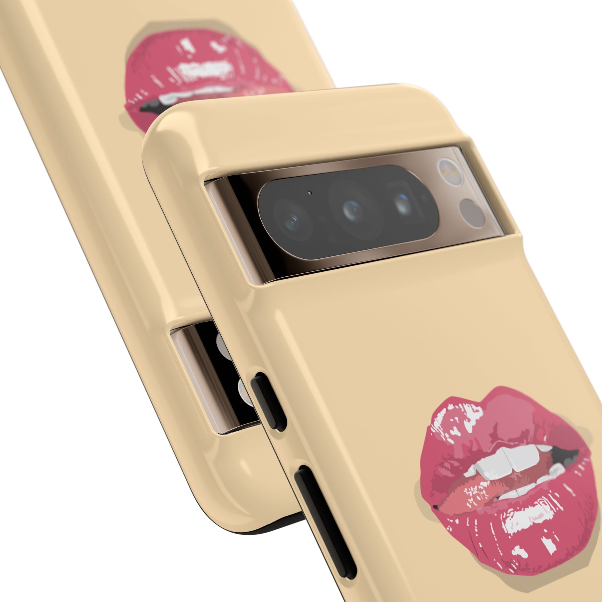 Stylish Phone Case with Lip Print, Trendy Mobile Cover, Fashion Accessory, Gift for Her, Cute Cell Phone Case