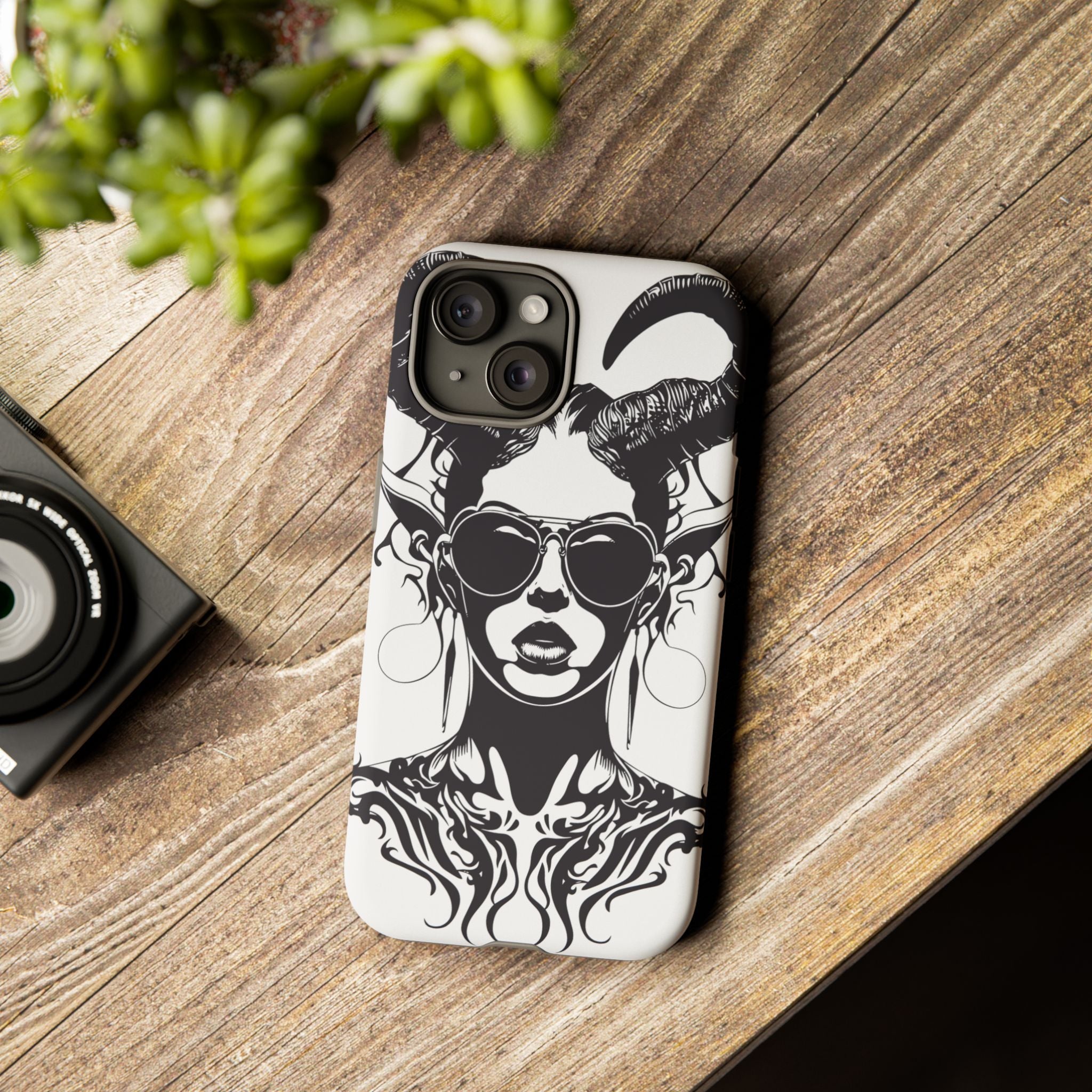 Tough Cases: Stylish Phone Case with Edgy Design, Protective Cover, Gift for Her, Trendy Accessories, Unique Art, Holiday Present