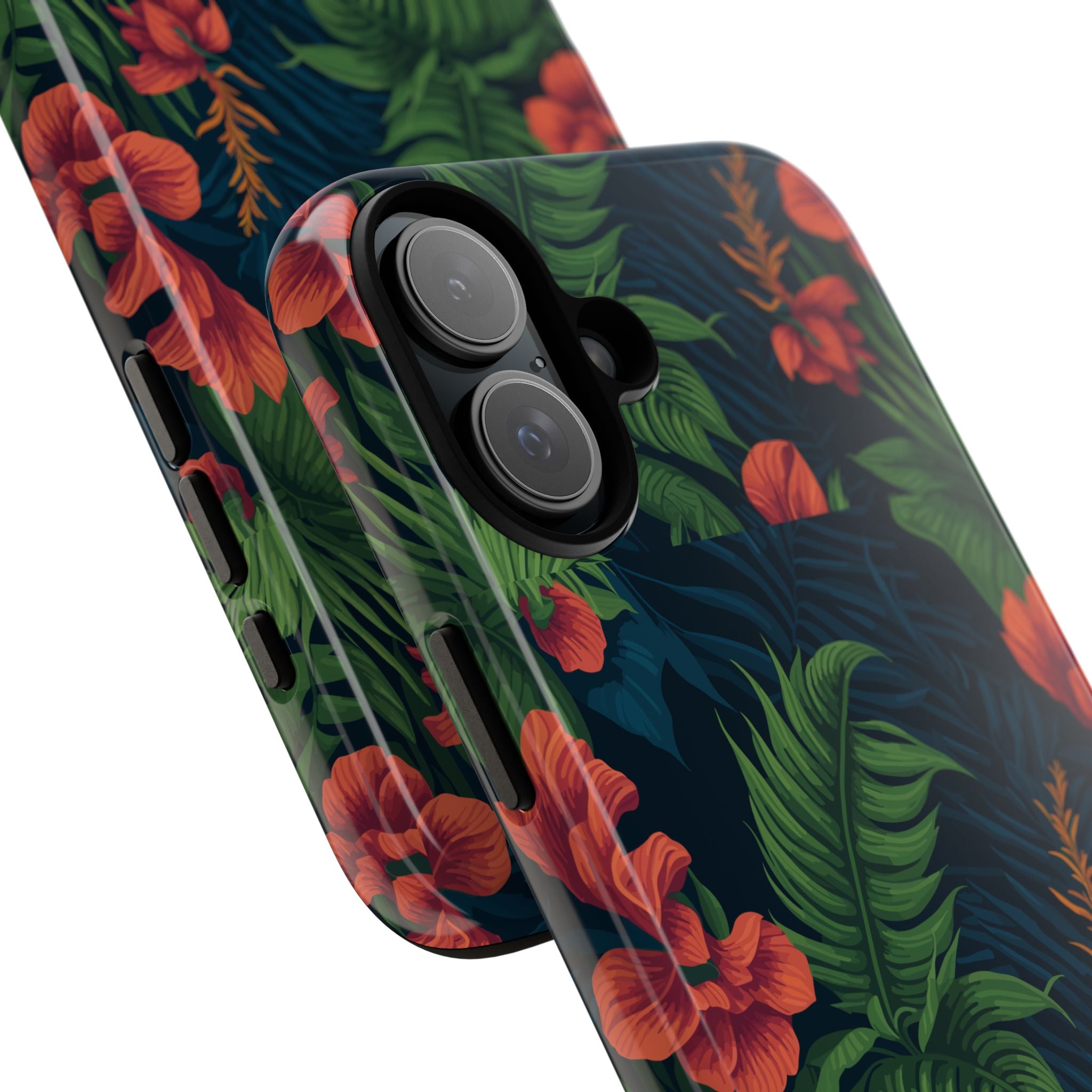 Tropical Phone Case with Floral Design, Eco-Friendly Protection for Summer Vibes, Ideal Gift for Nature Lovers, Vibrant Background