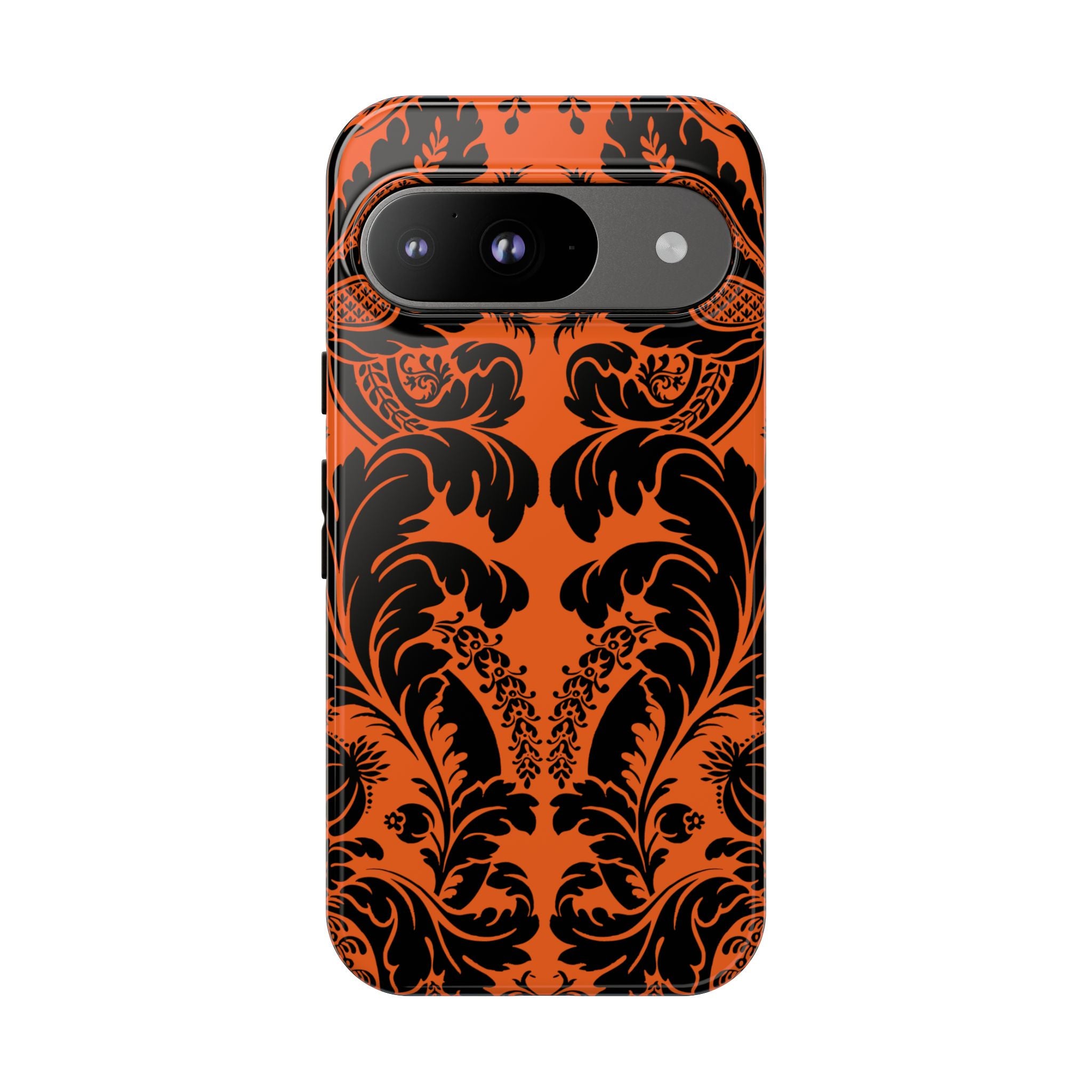 Elegant Phone Case with Orange Floral Design | Tough Cases, Smartphone Cover, Gift for Her, Floral Patterns, Stylish Accessories
