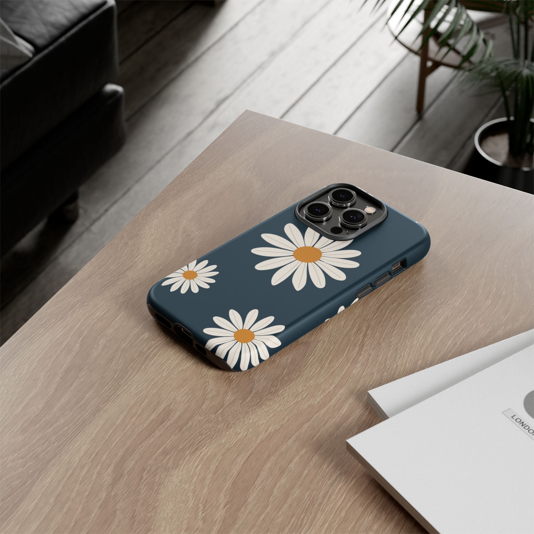 Daisy Phone Case, Floral Phone Cover, Tough Phone Case, Gift for Flower Lovers, Smartphone Accessory, Spring Design