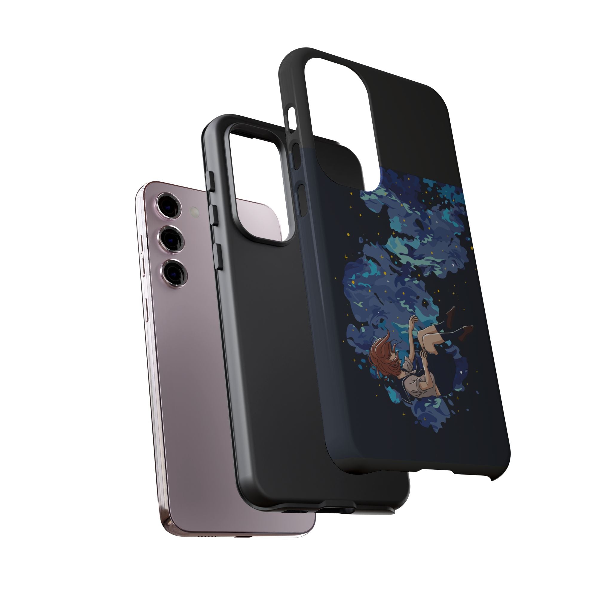Tough Cases Phone Case - Artistic Galaxy Design, Cute Sleeve for Teens, Gift for Students, Unique Mobile Accessory, Trendy Tech Protection