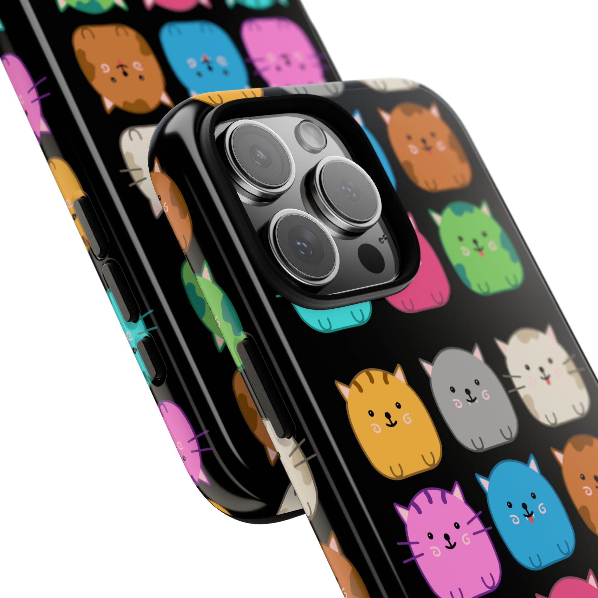 Cute Cat Phone Case, Kawaii Animal Lover Gift, Tough Phone Cover for Kids and Adults, Fun Cat Designs for Birthdays, Pet Lovers