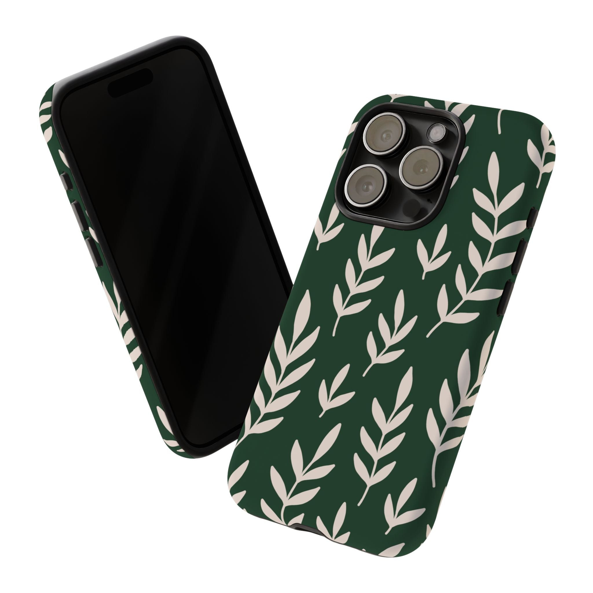 Leafy Phone Case, Tough Cases for Nature Lovers, Green Leaf Design, Eco-Friendly, Stylish Mobile Cover, Gift for Her
