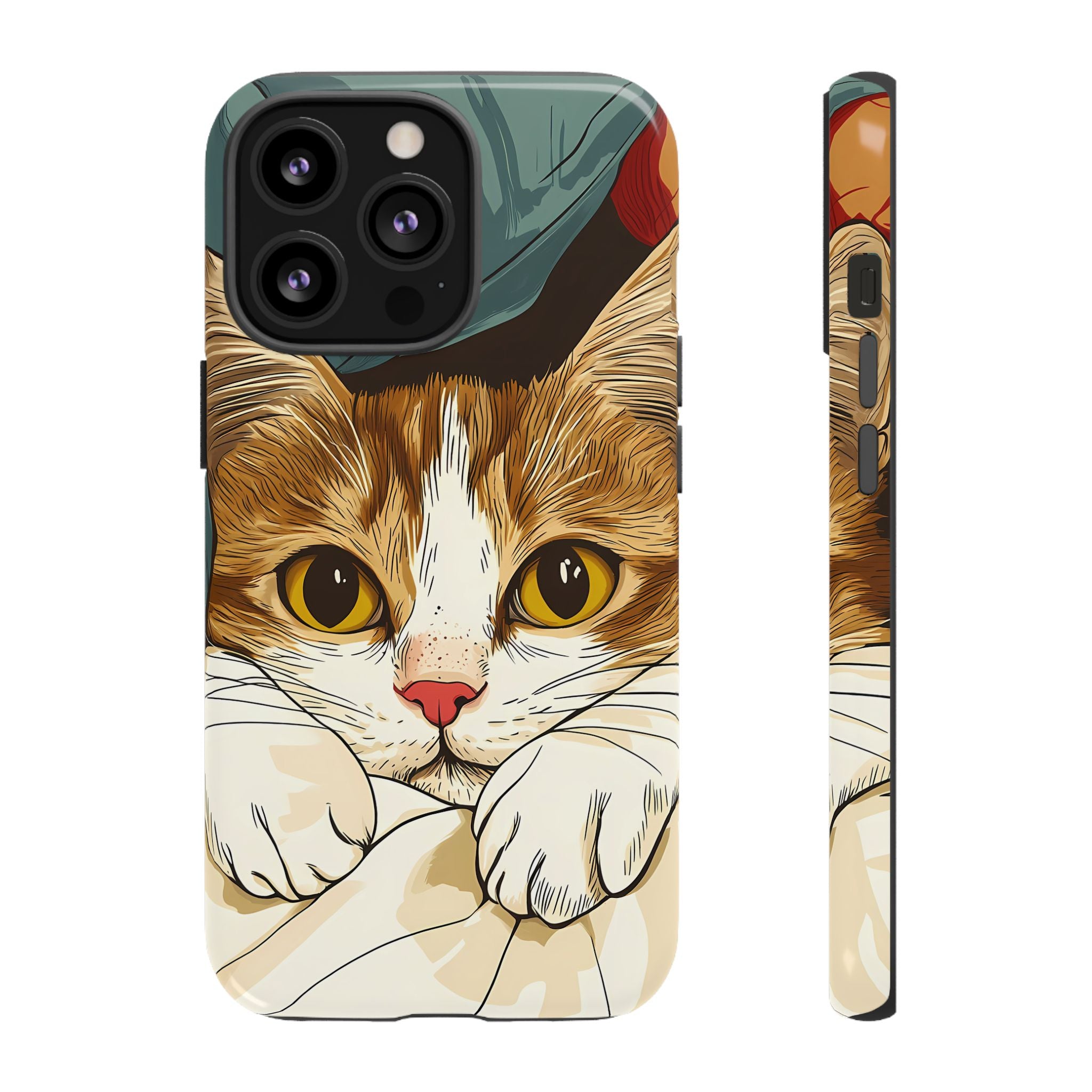 Cute Cat Phone Case - Ideal for Cat Lovers, Pet Owners, Birthday Gifts, Smartphone Accessories, Funny Pet Humor