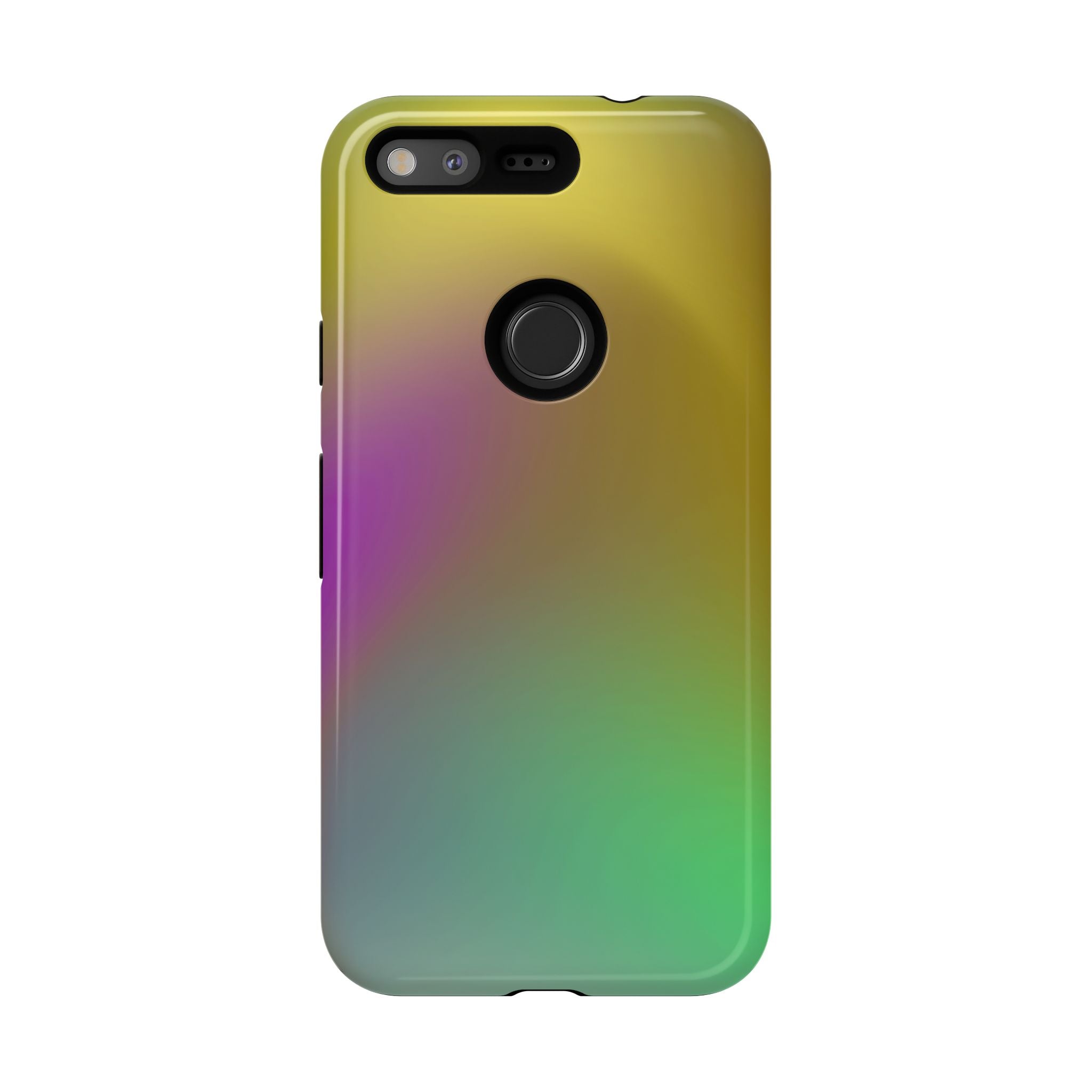 Vibrant Phone Case, Tough Cases, Colorful Phone Cover, Durable Mobile Case, Yellow Green Gradient Design