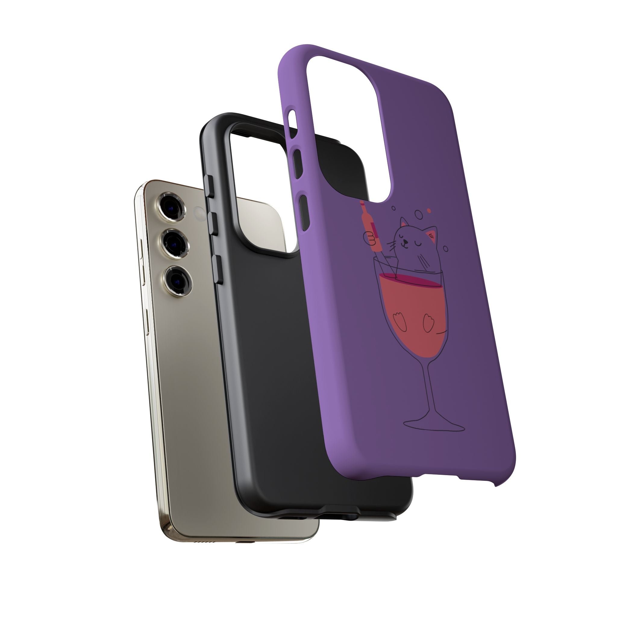 Cute Cat Phone Case, Fun Gift for Cat Lovers, Colorful Phone Cover, Pet Lover Accessory, Unique Cat Themed Case