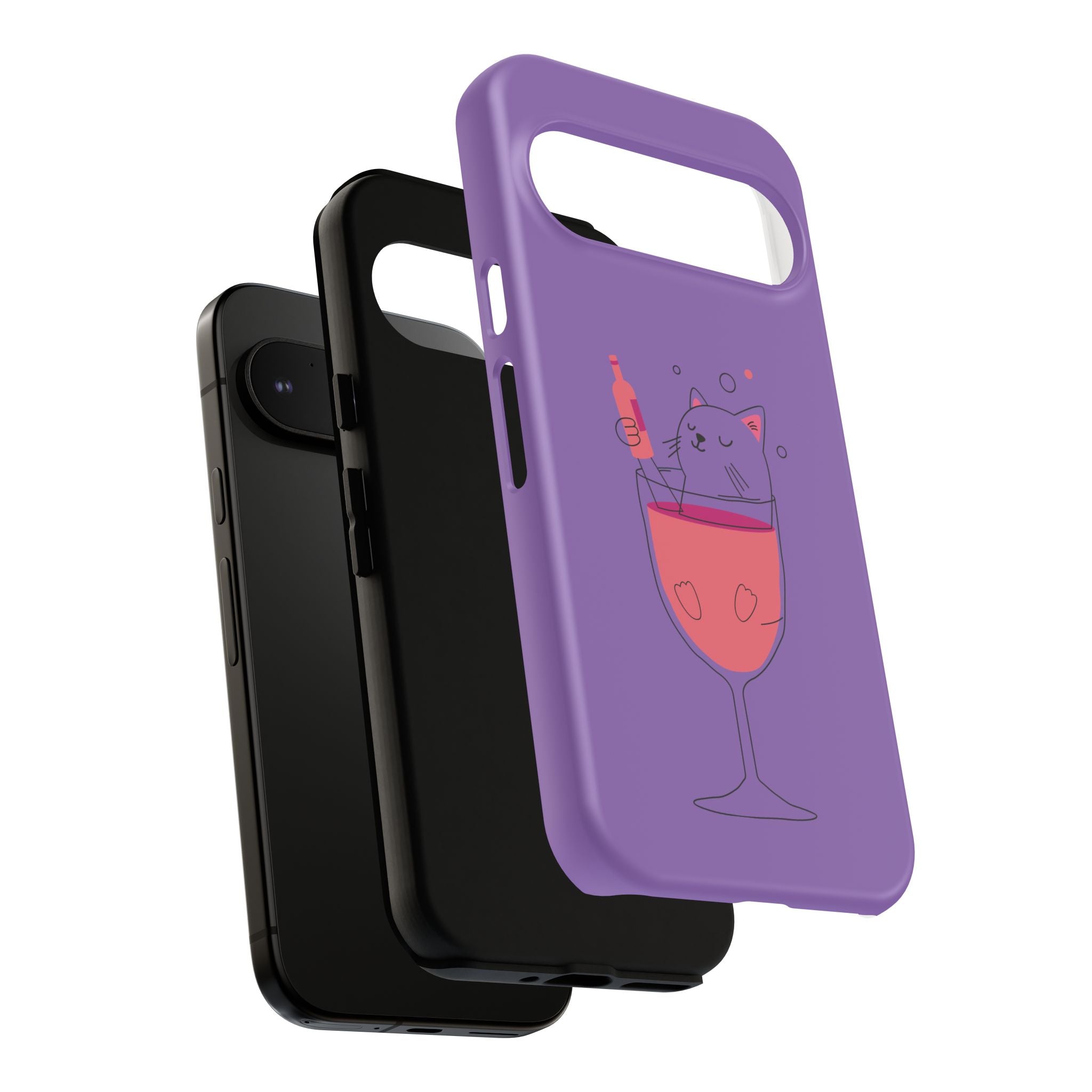 Cute Cat Phone Case, Fun Gift for Cat Lovers, Colorful Phone Cover, Pet Lover Accessory, Unique Cat Themed Case