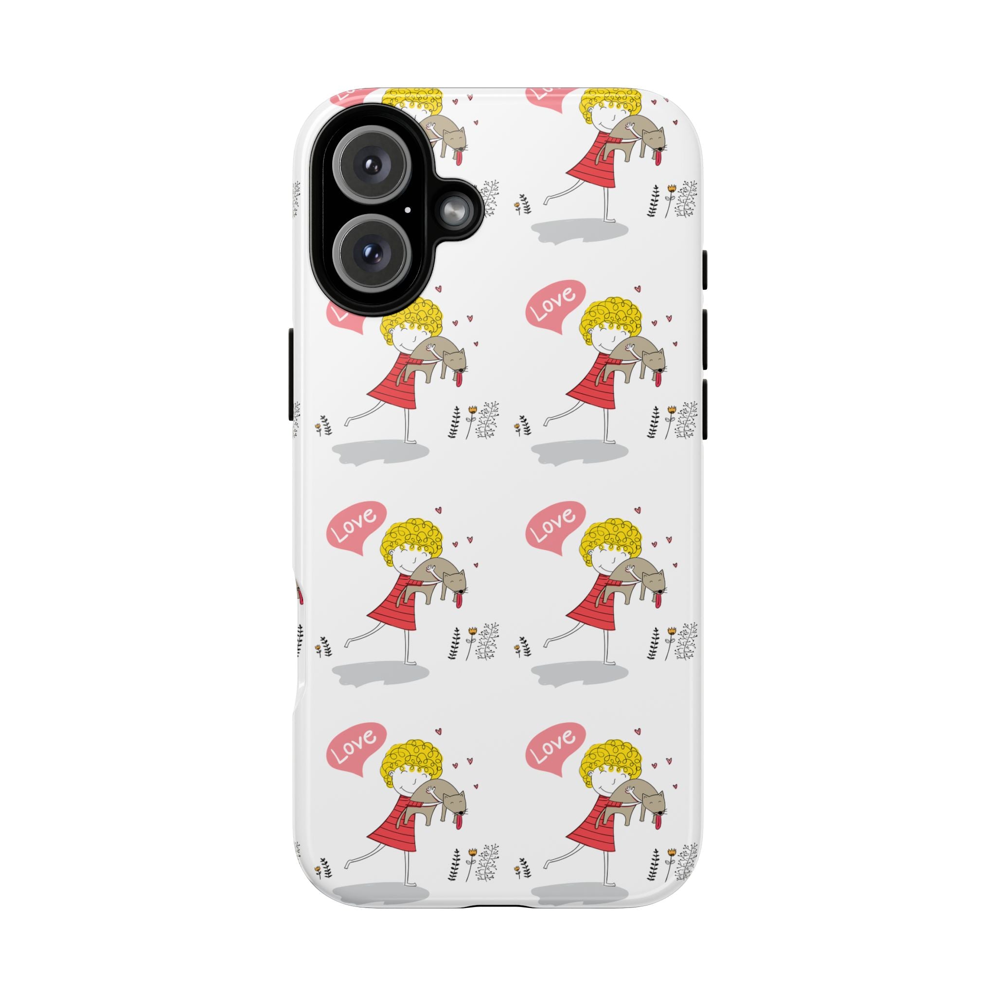 Love-Themed Phone Case | Cute Pet Lover Accessory, Perfect Gift for Birthdays, Anniversaries, Animal Lovers, Valentine's Day