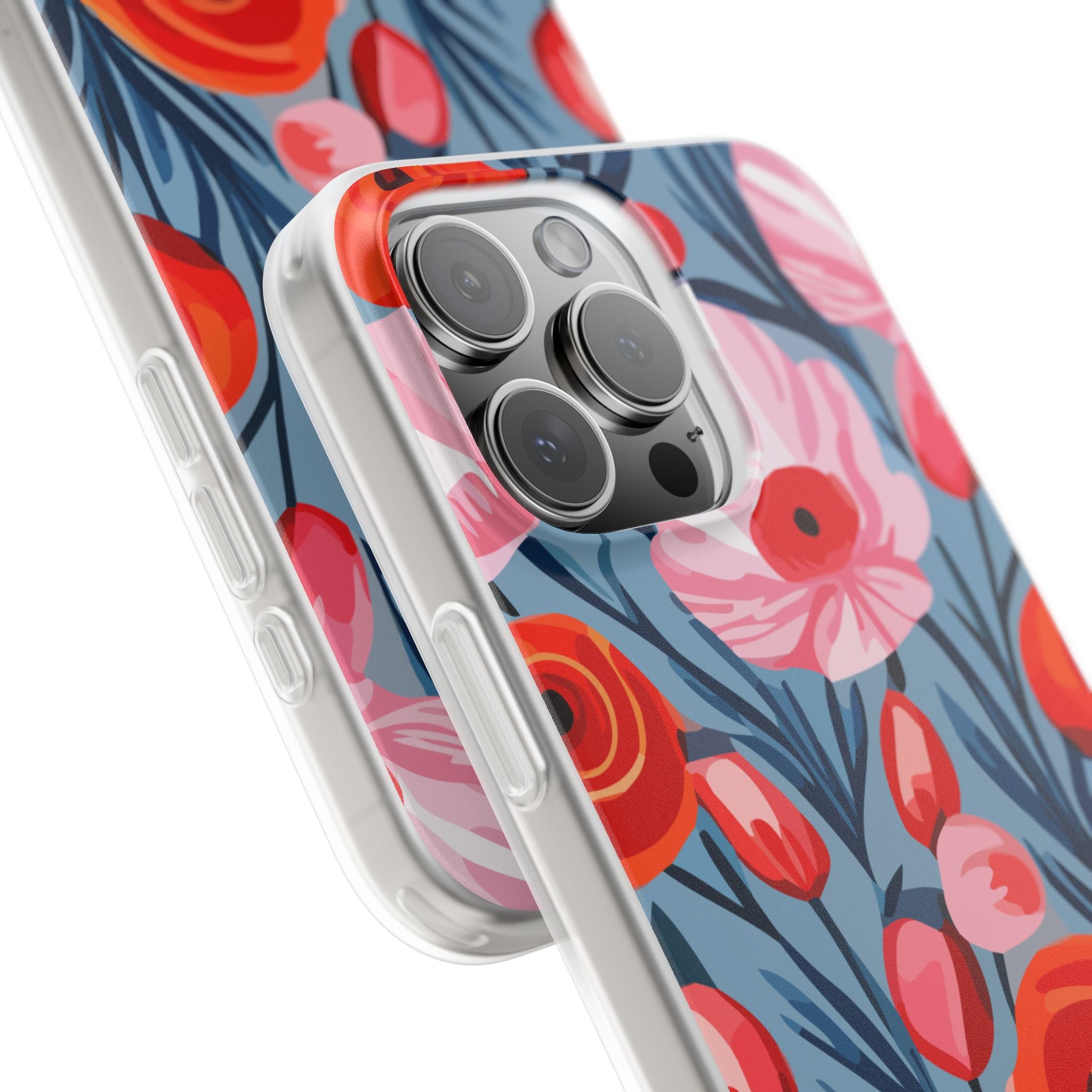 Beautiful Floral Flexi Cases for Phone, Stylish Protective Cover, Gift for Her, Phone Accessories, Floral Design