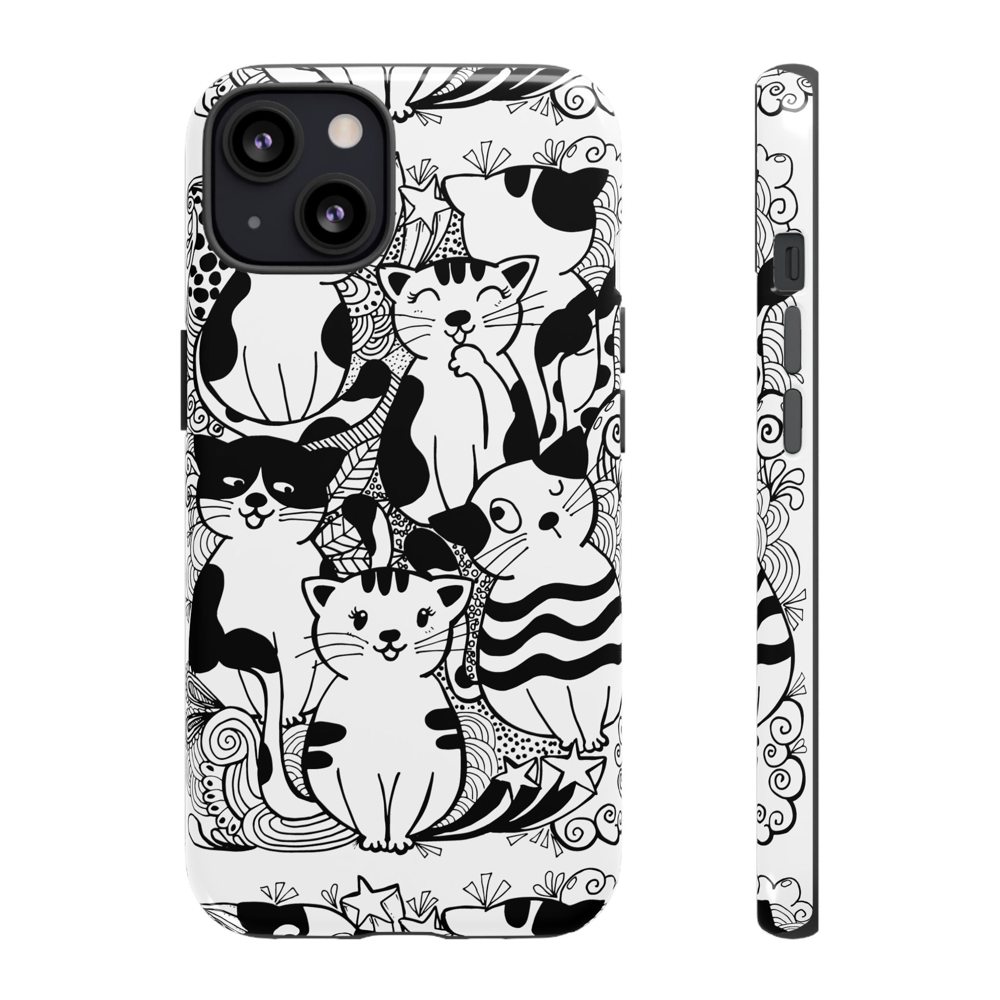 Cat-Themed Phone Case, Cute Cat Art, Pet Lover Gift, Birthday Present, Unique Cat Decor, Fun Tech Accessories, Animal Lover Case