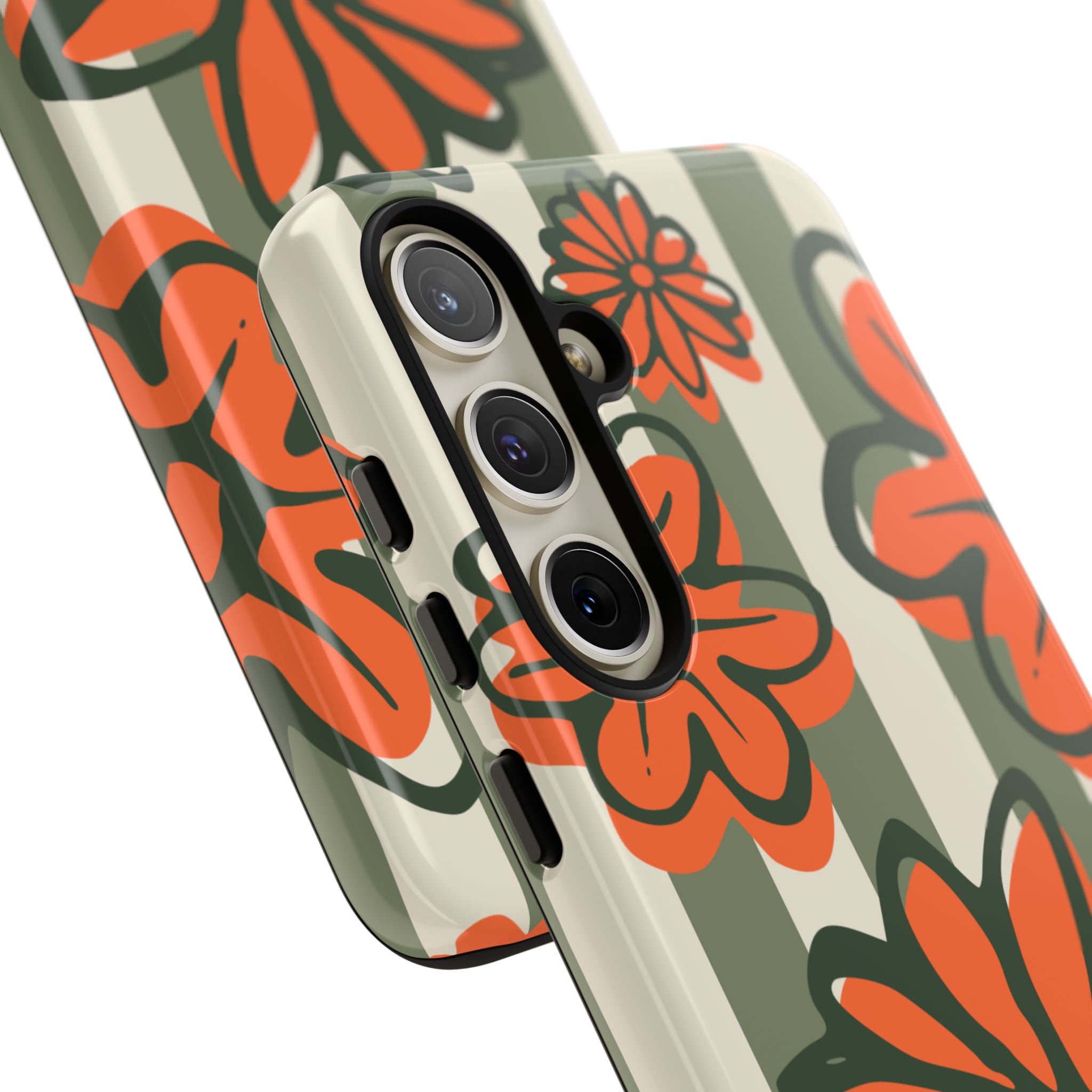 Floral Tough Phone Case - Trendy Protector for Pet Lovers, Super Cute Gift, Floral Design, Stylish Phone Cover, Unique Accessory